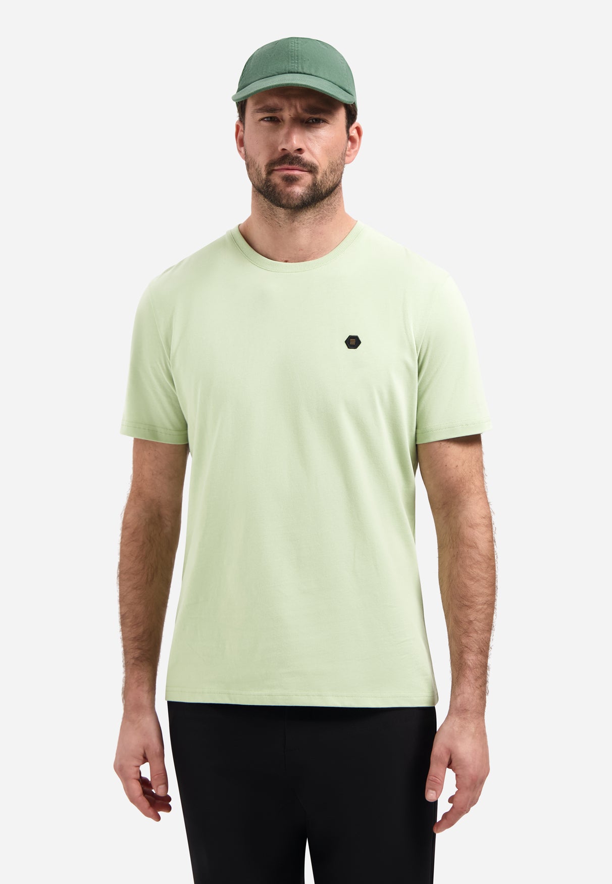 Peached T-shirt met ronde hals | Green