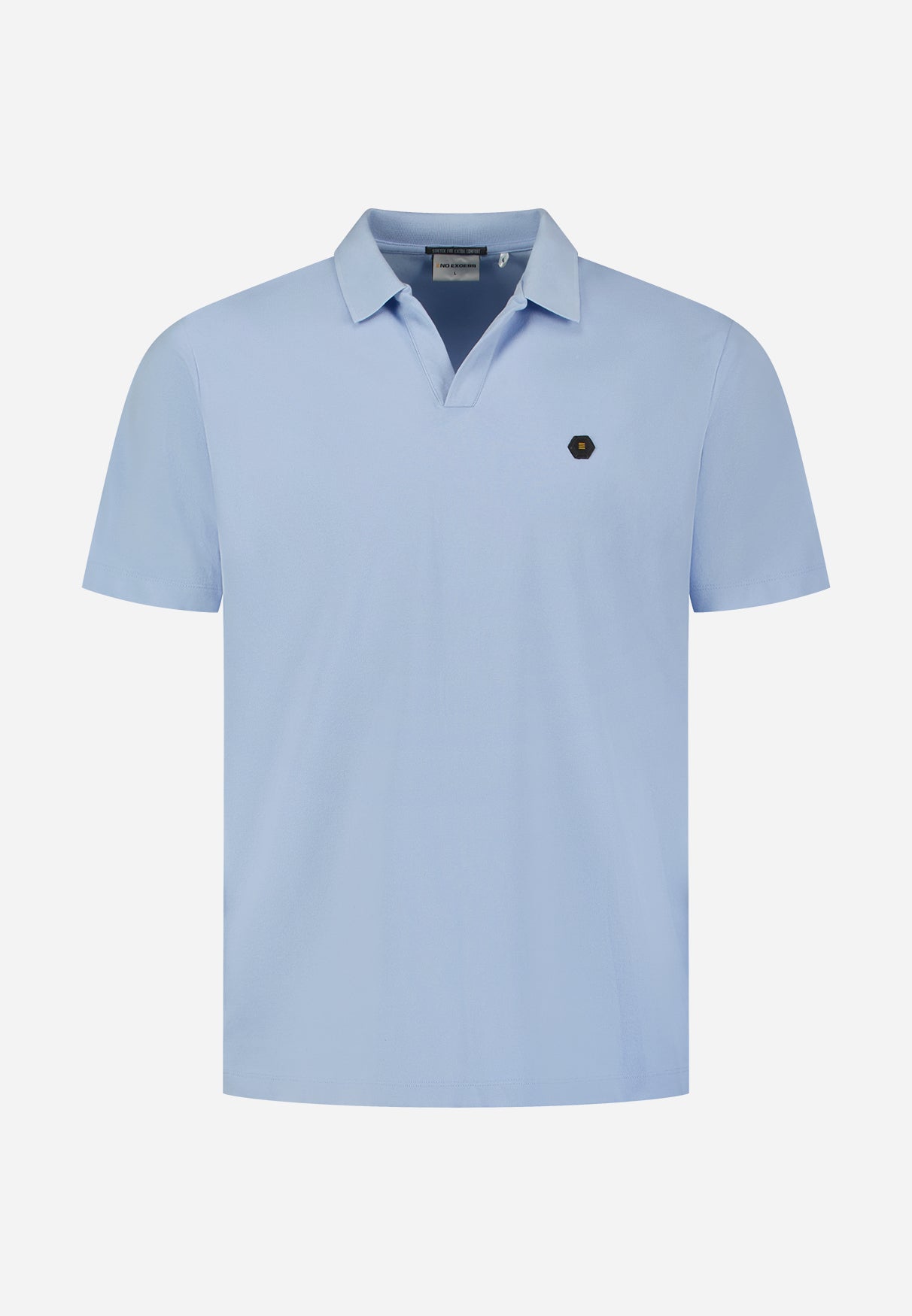 Basics polo met V-hals Blauw