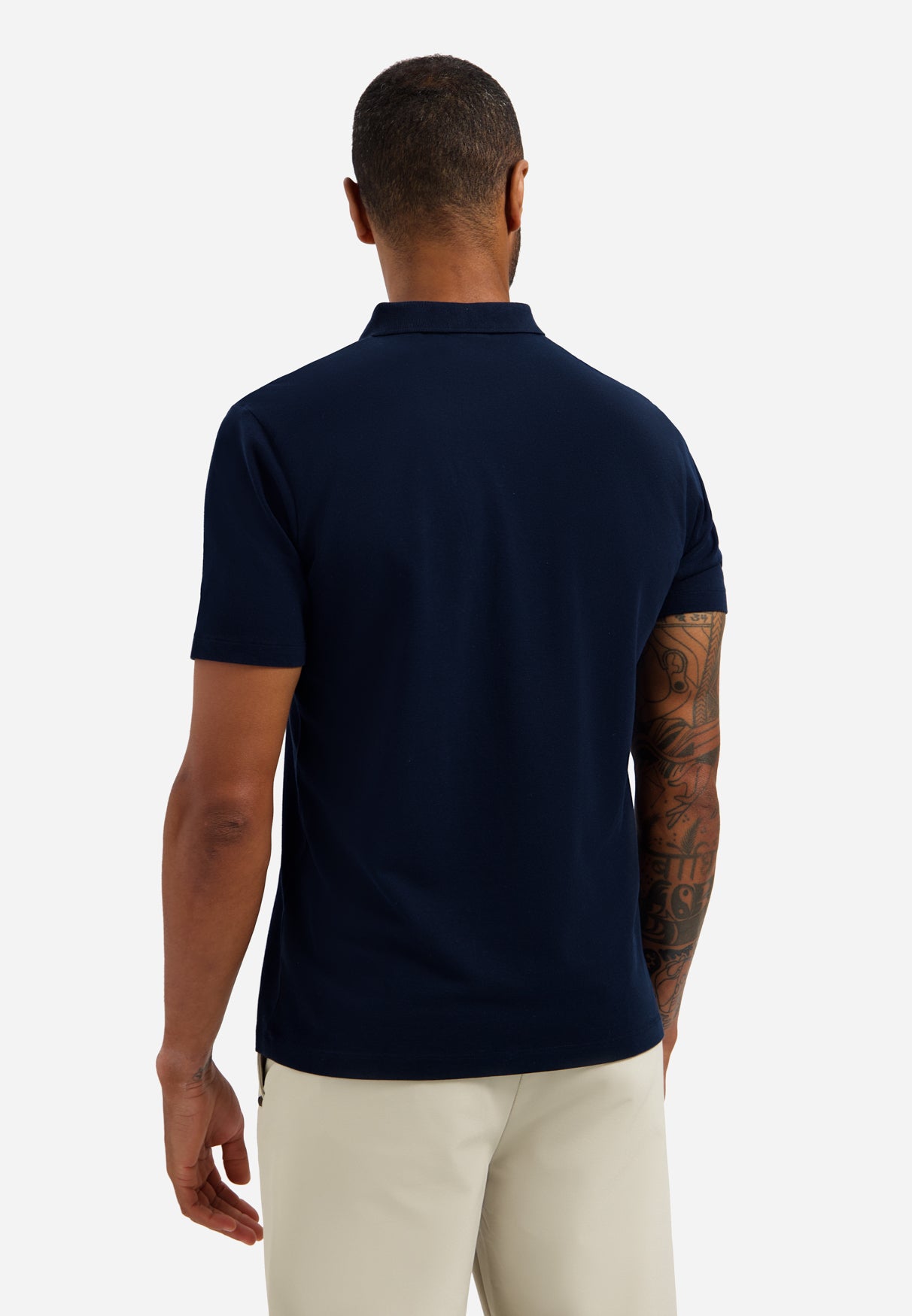 Basis polo met V-hals | Night