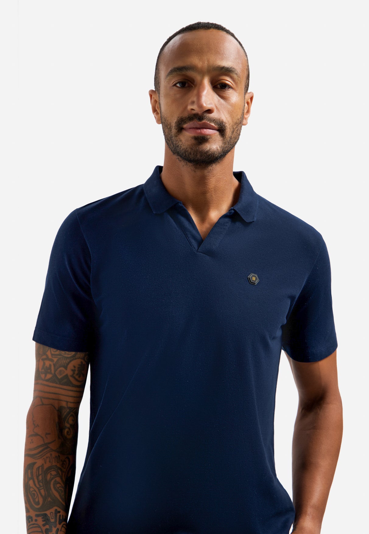 Basis polo met V-hals | Night