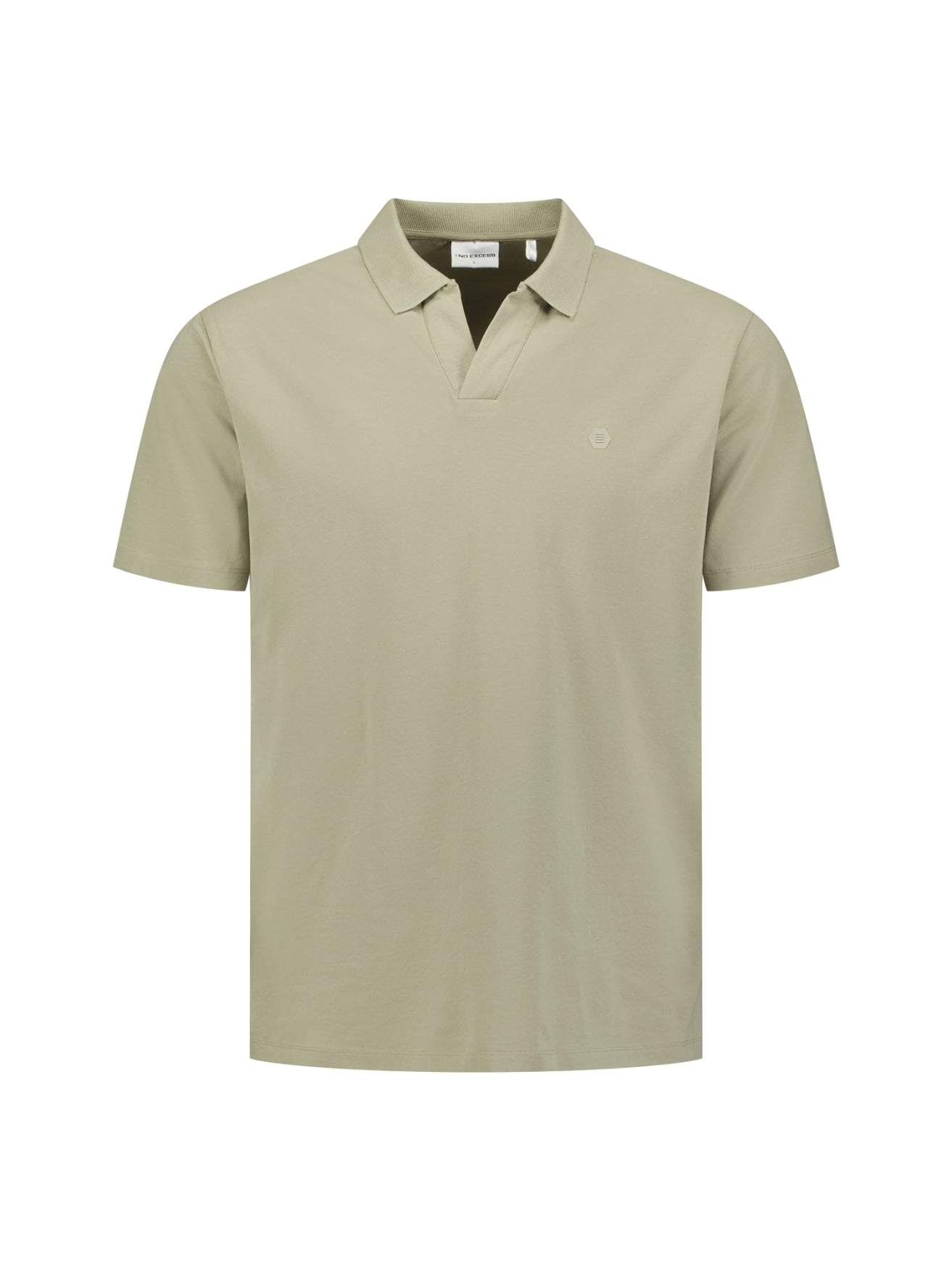 Poloshirt met V-hals | Taupe