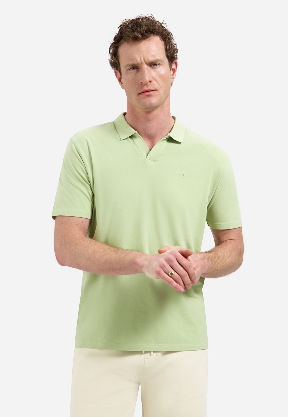 Polo met V-hals | Green
