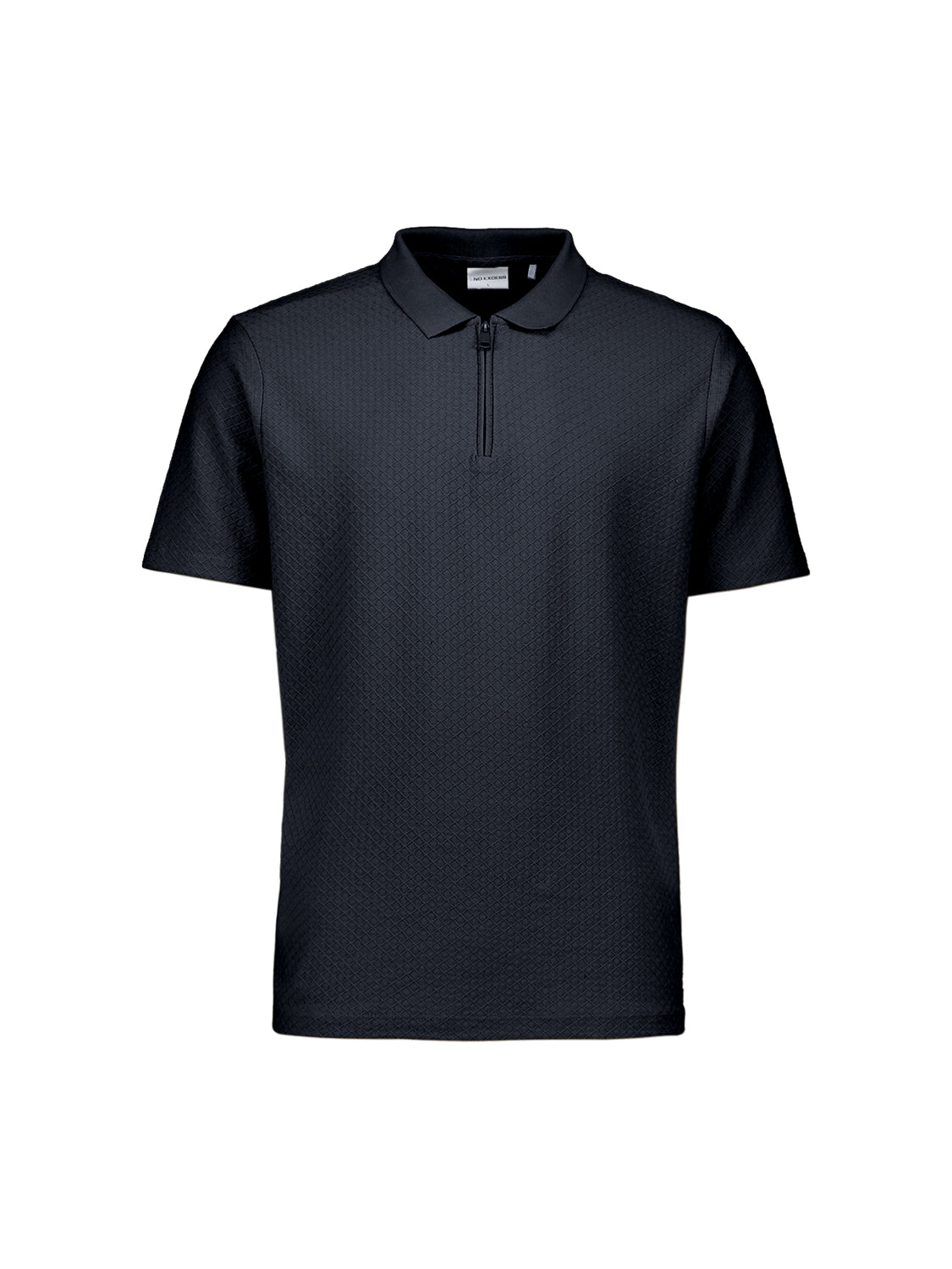 Jacquard polo met rits | Night