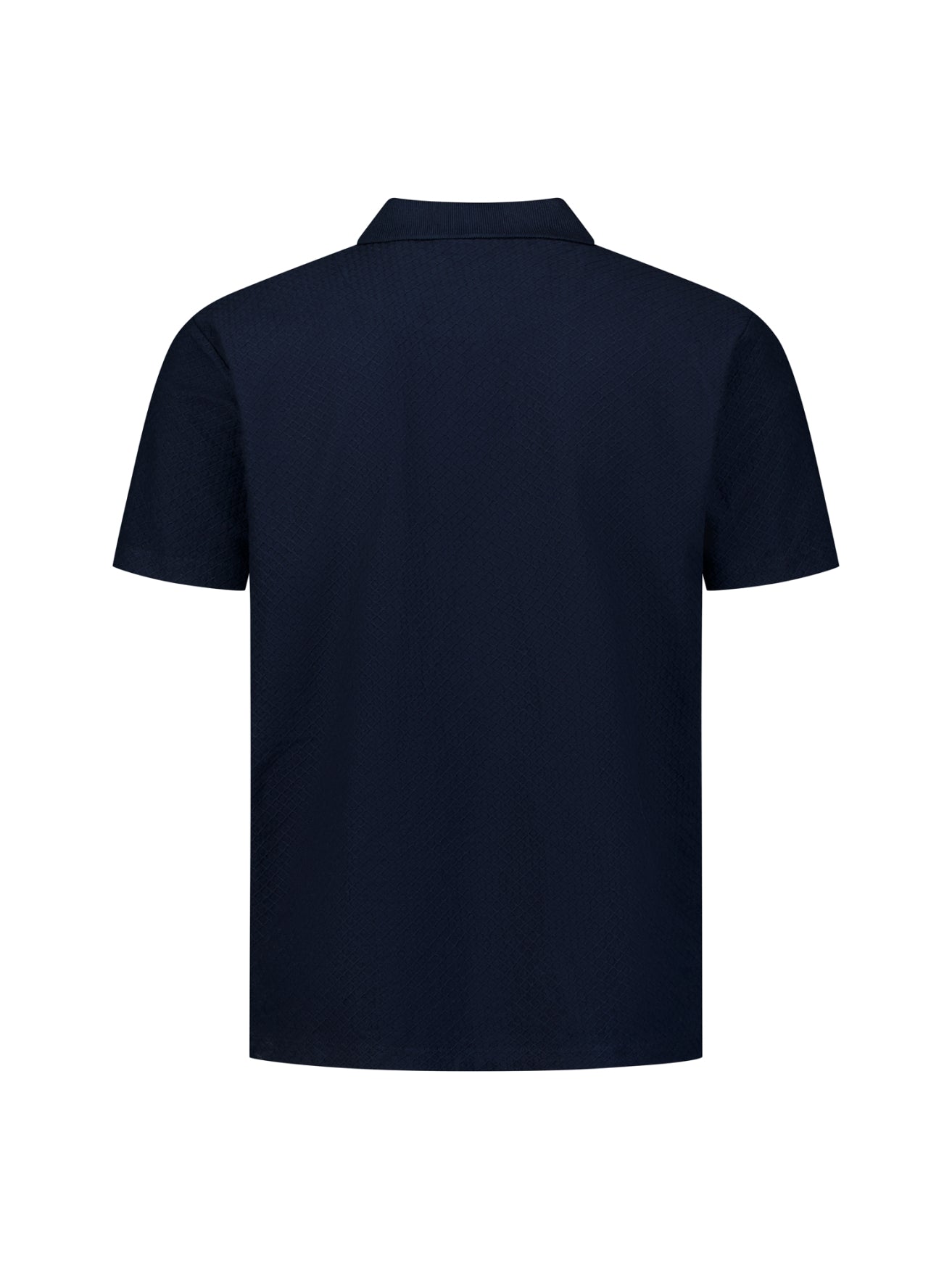 Jacquard polo met rits | Night