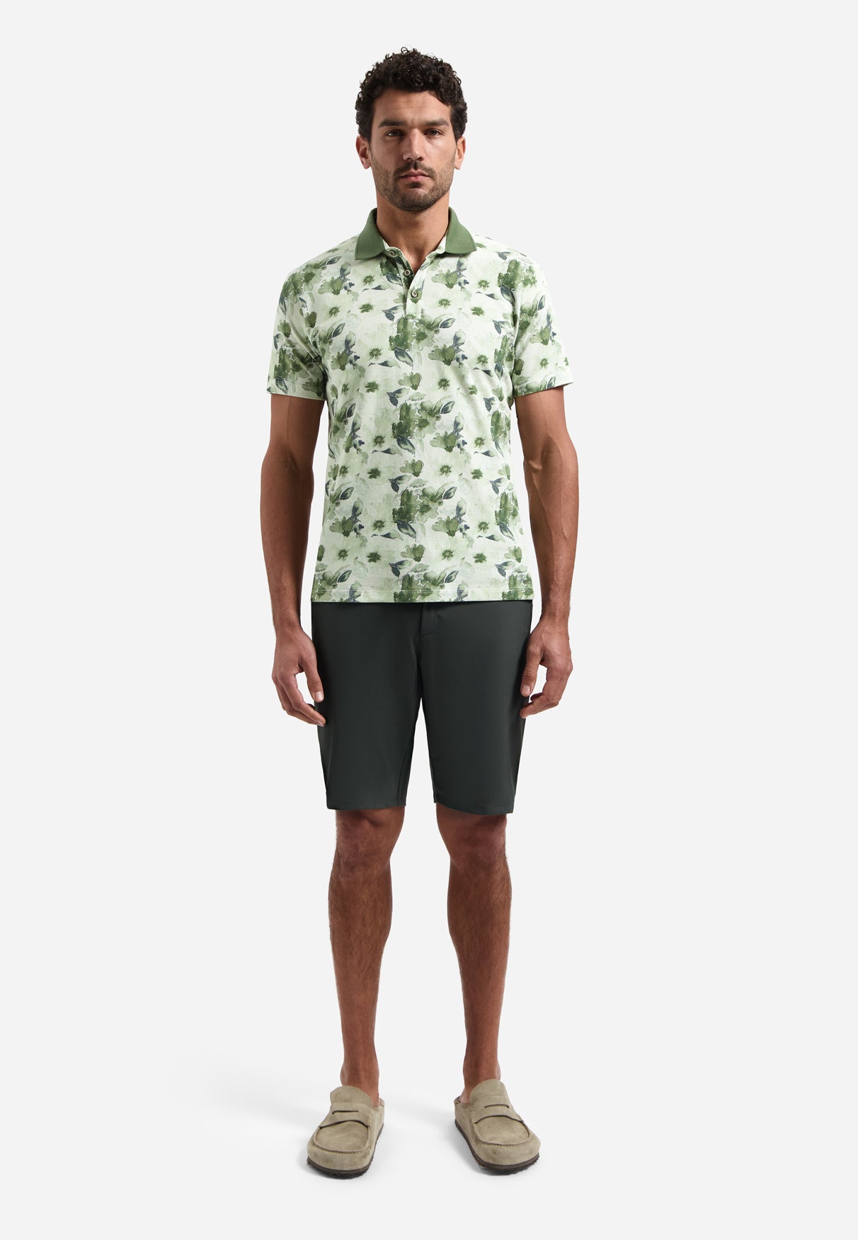 Polo met allover print | Green