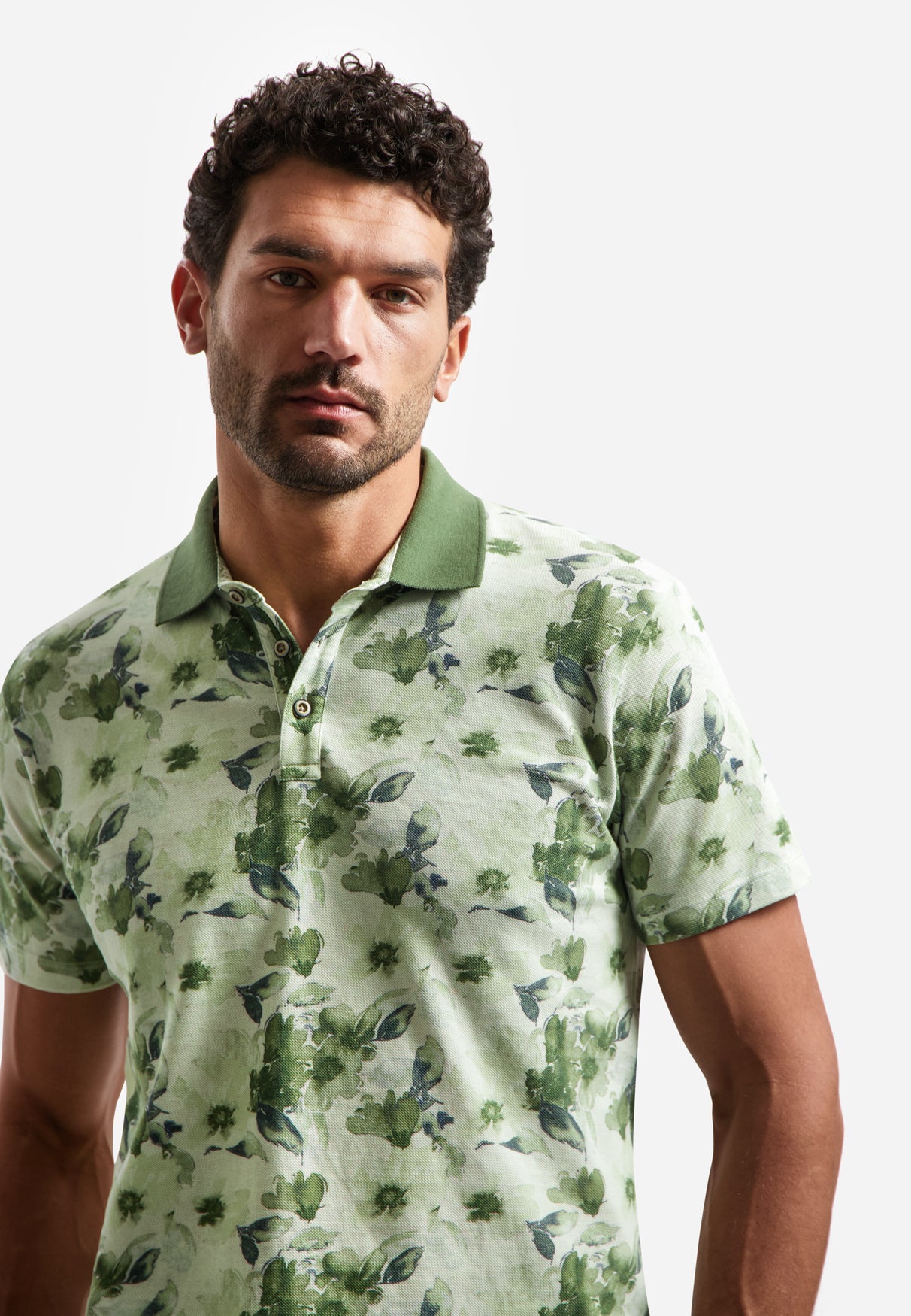Polo met allover print | Green