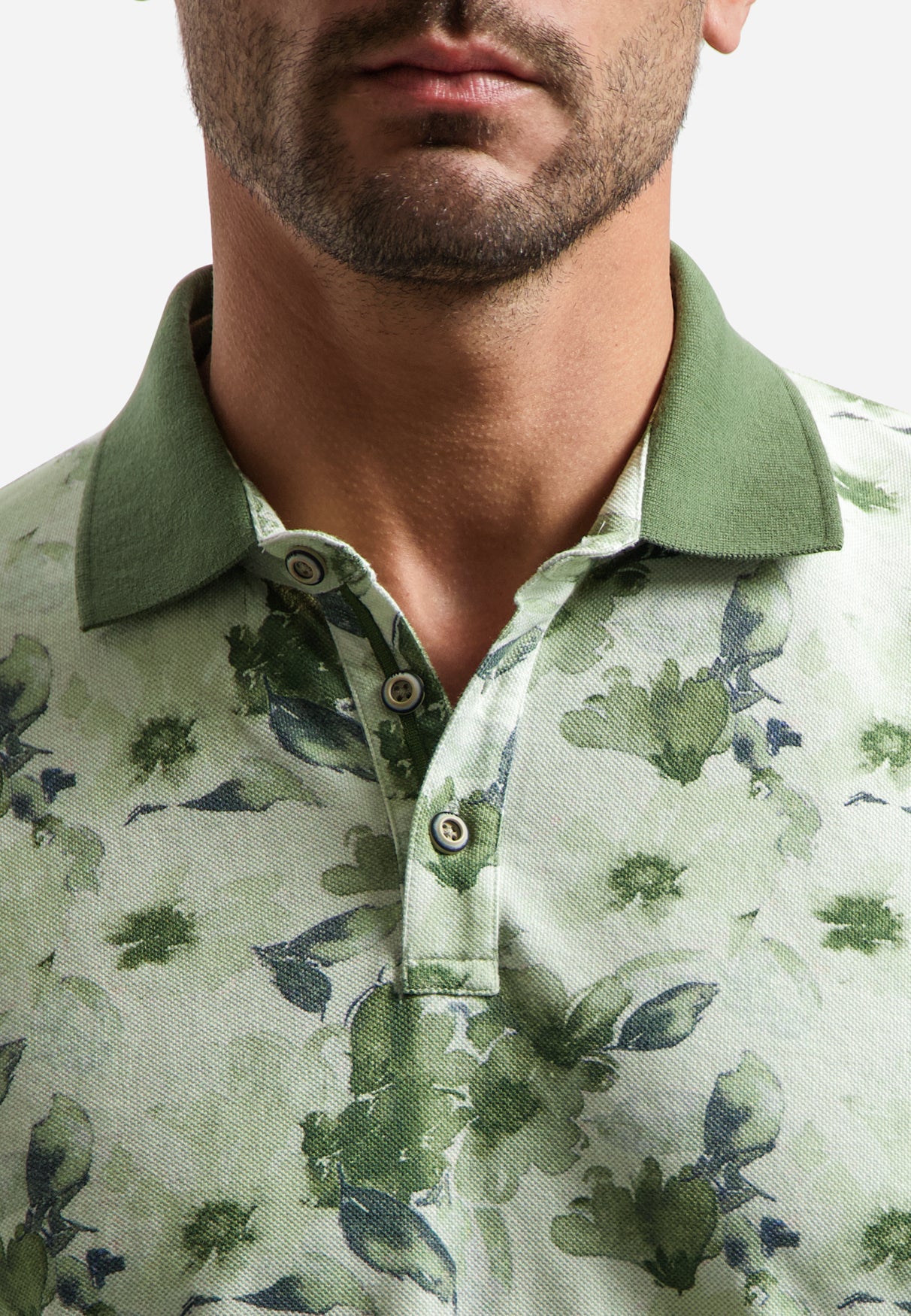 Polo met allover print | Green