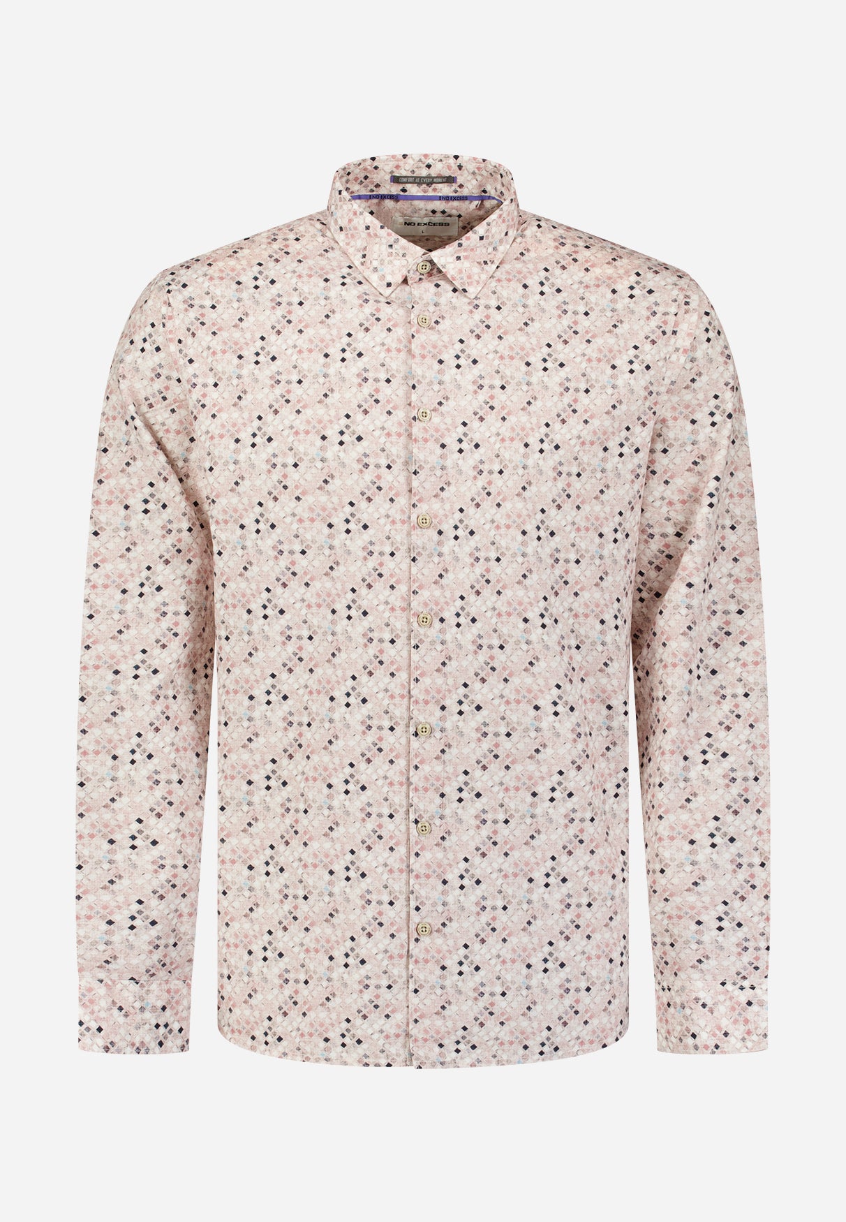Shirt met microprint | Light Mauve