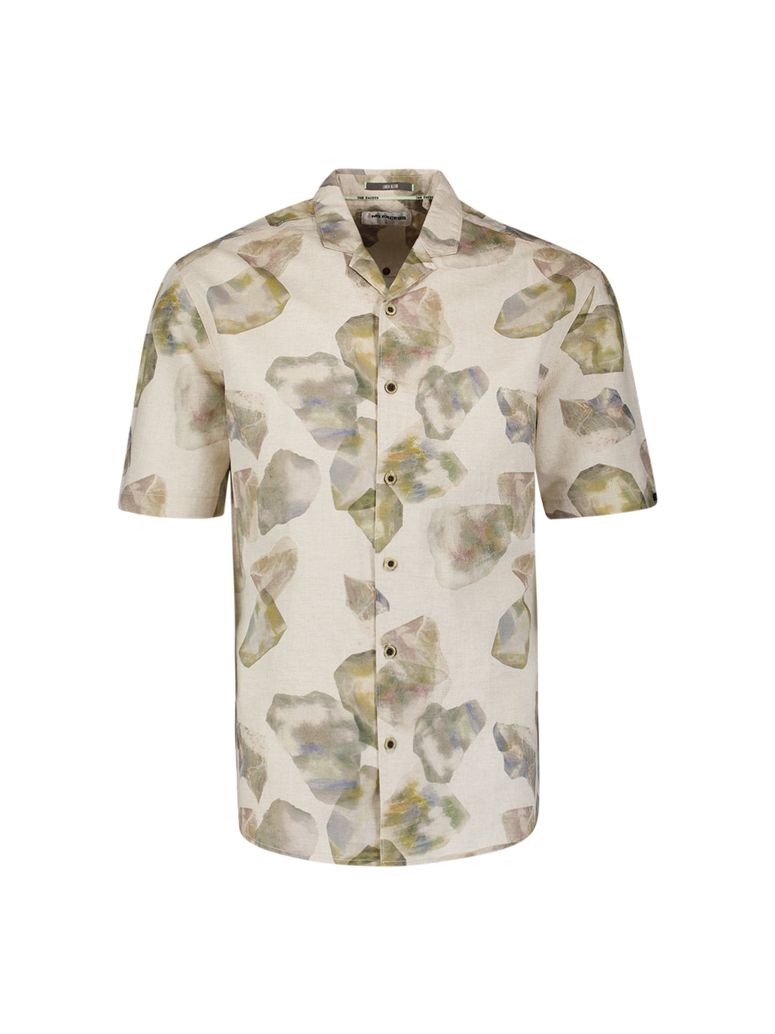 Print overhemd met korte mouw | Green