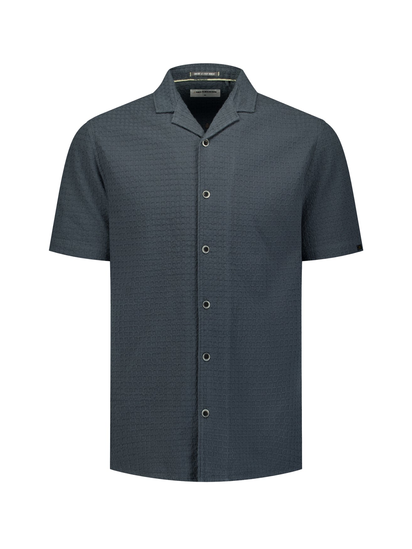 Katoenen shirt met korte mouwen | Dark Steel