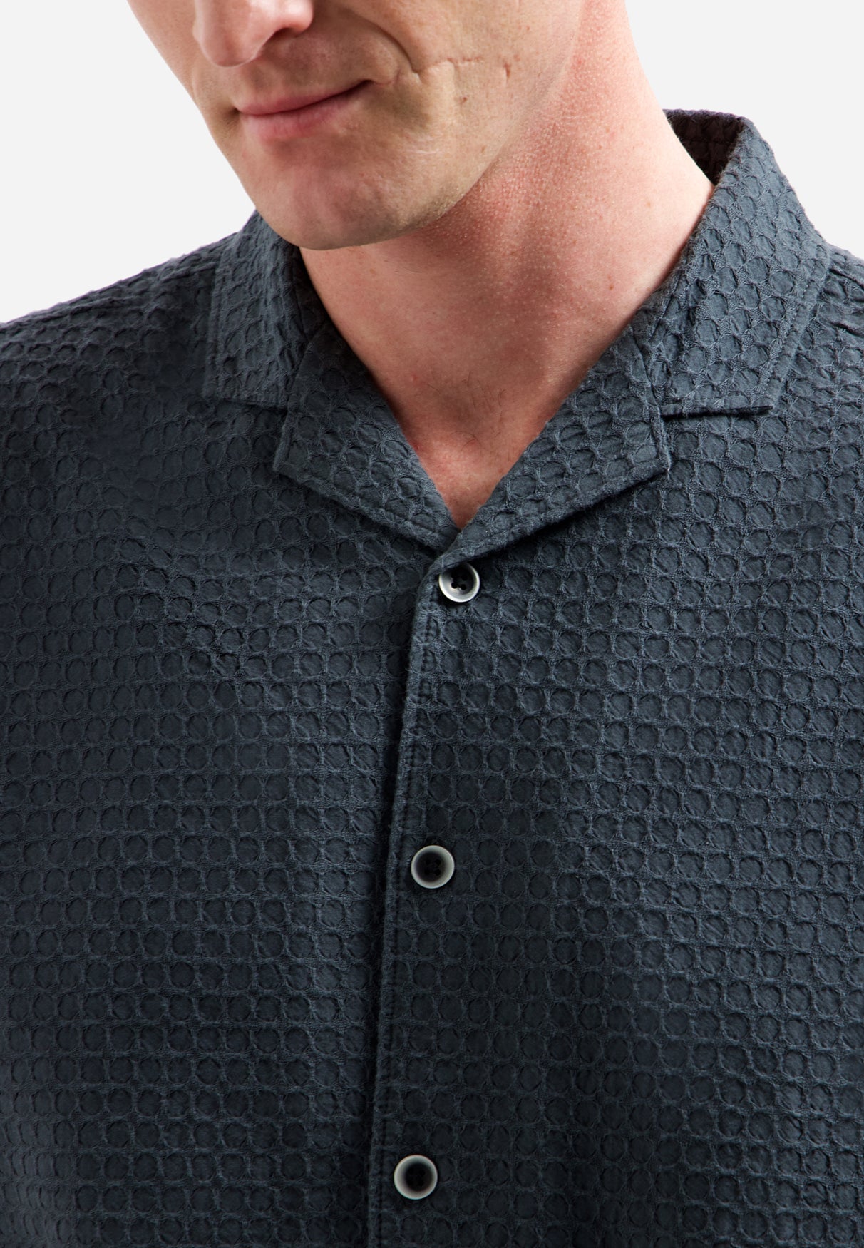 Katoenen shirt met korte mouwen | Dark Steel