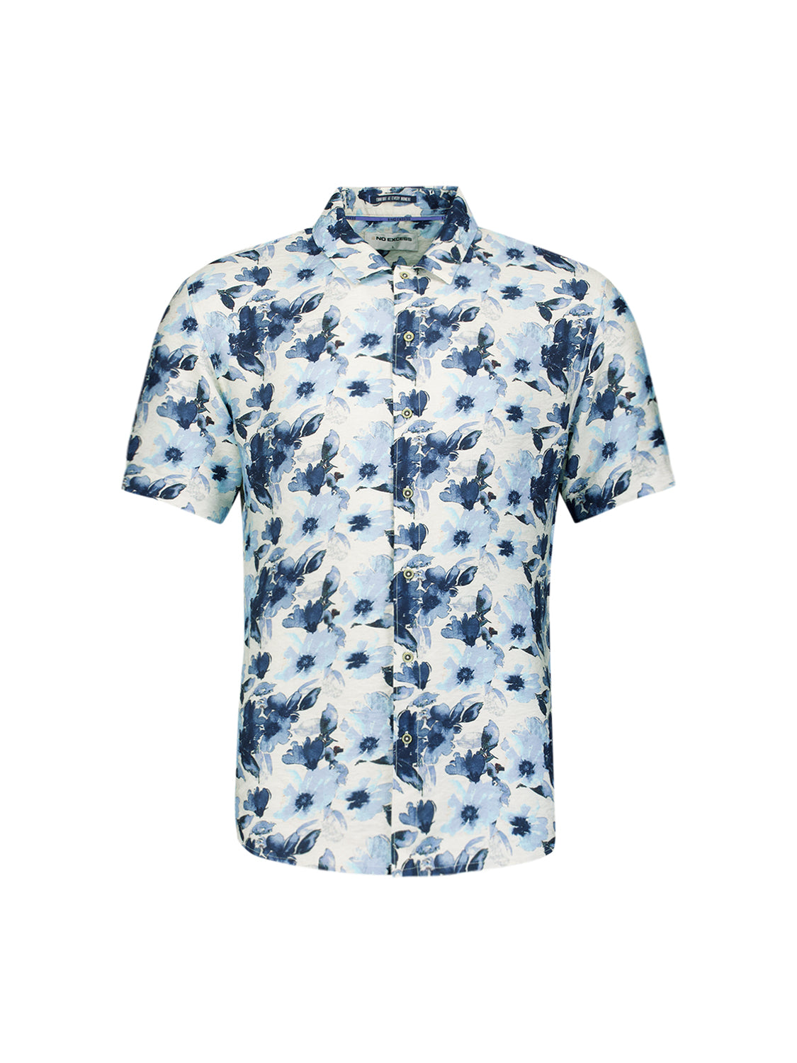 Overhemd met korte mouw en print | Blue