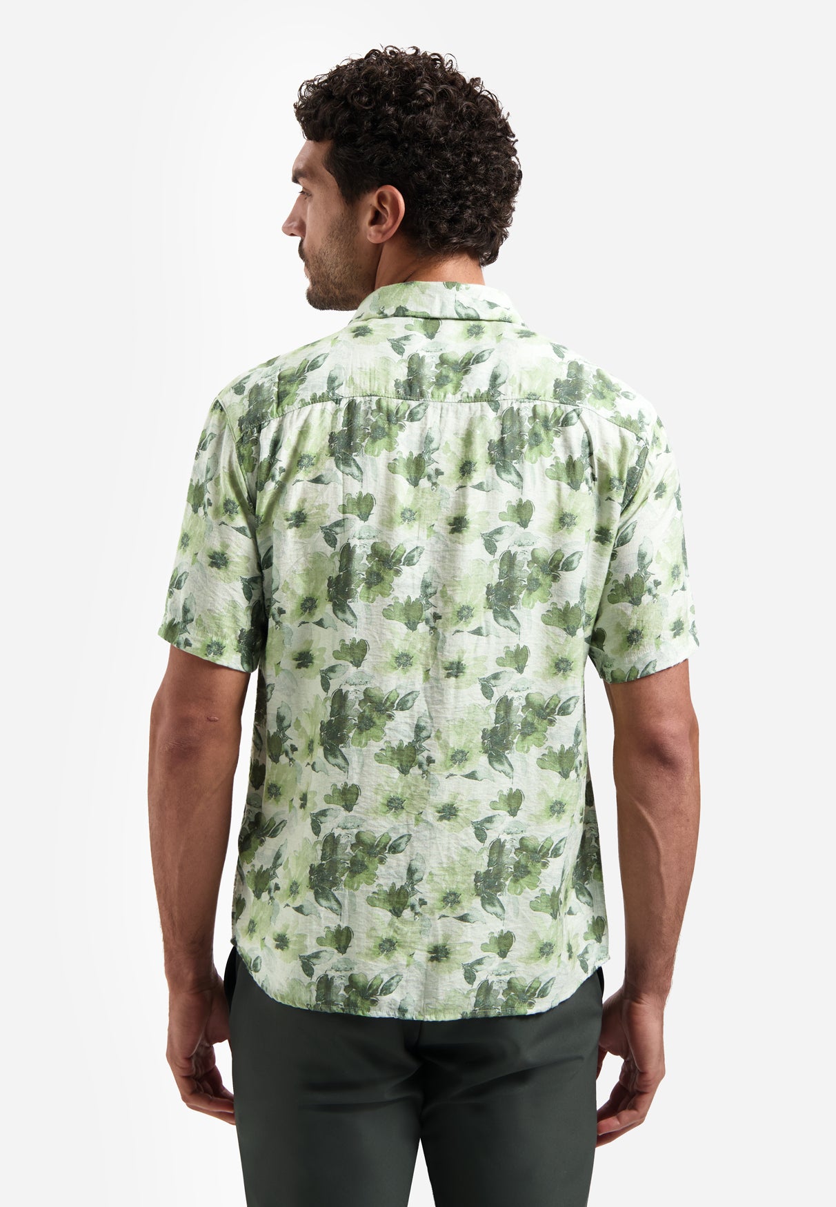 Overhemd met korte mouw en print | Green