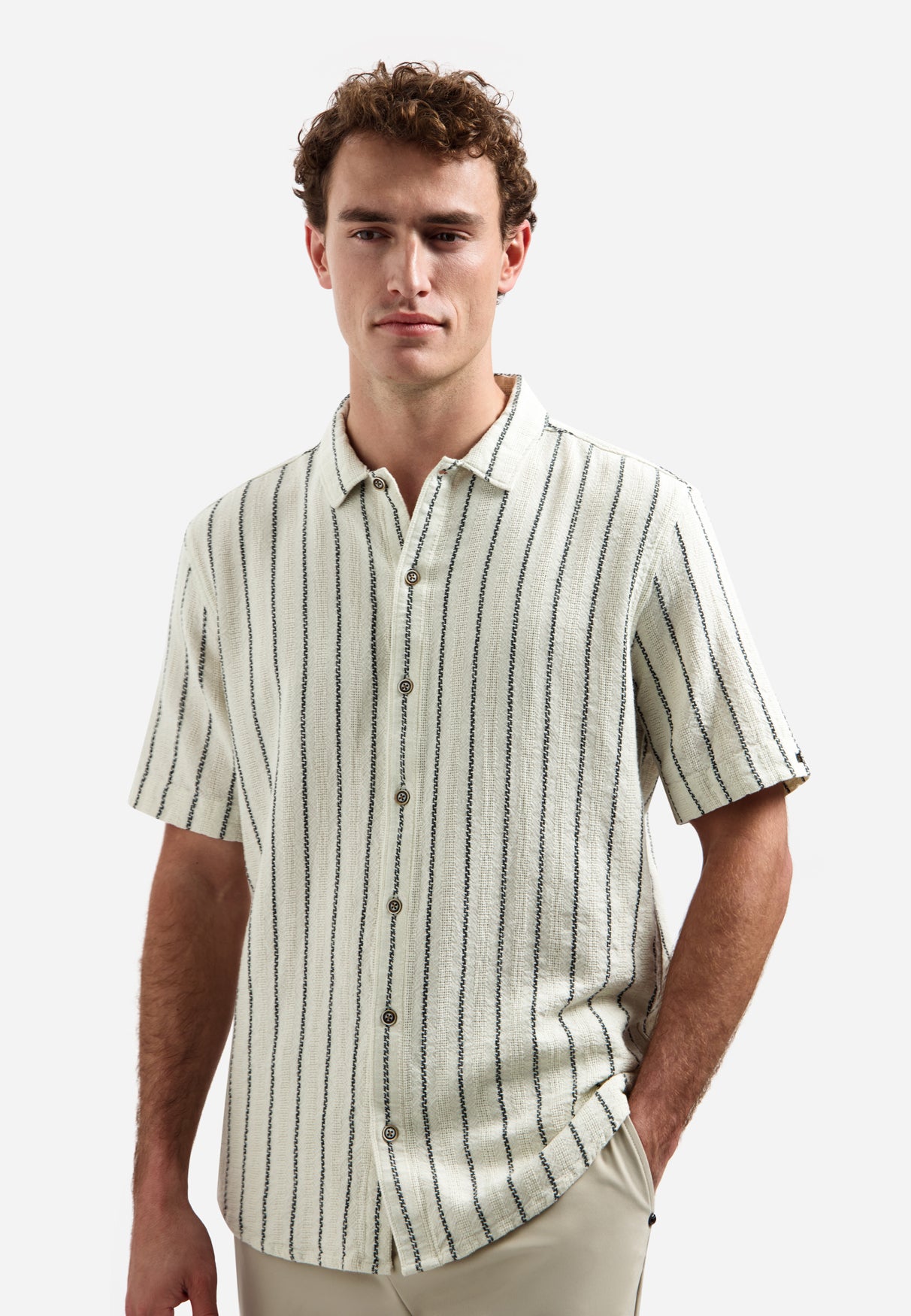 Gestreept shirt met korte mouwen | Kit