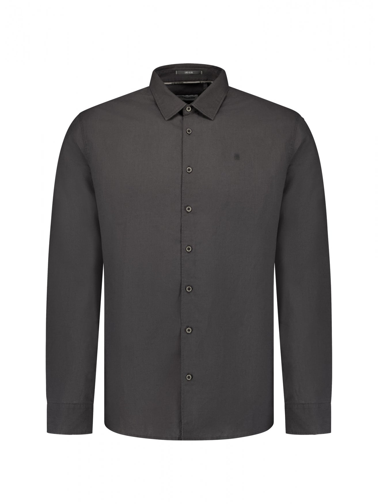 Shirt van linnenmix | Dark Steel