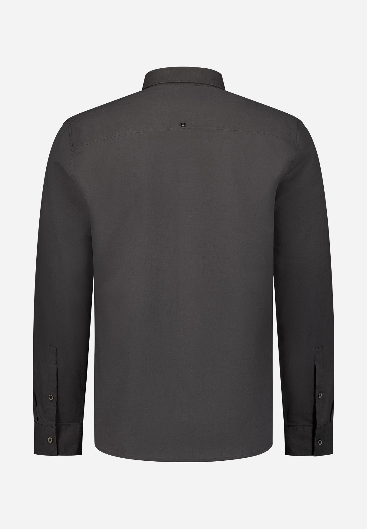 Linnenblend overhemd | Dark Steel