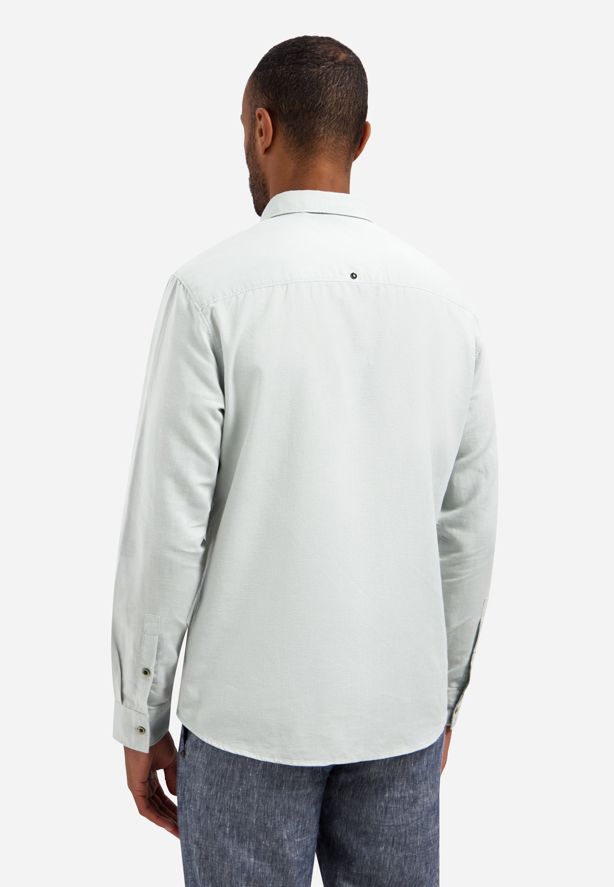 Overhemd van linnenmix | Dusty Green