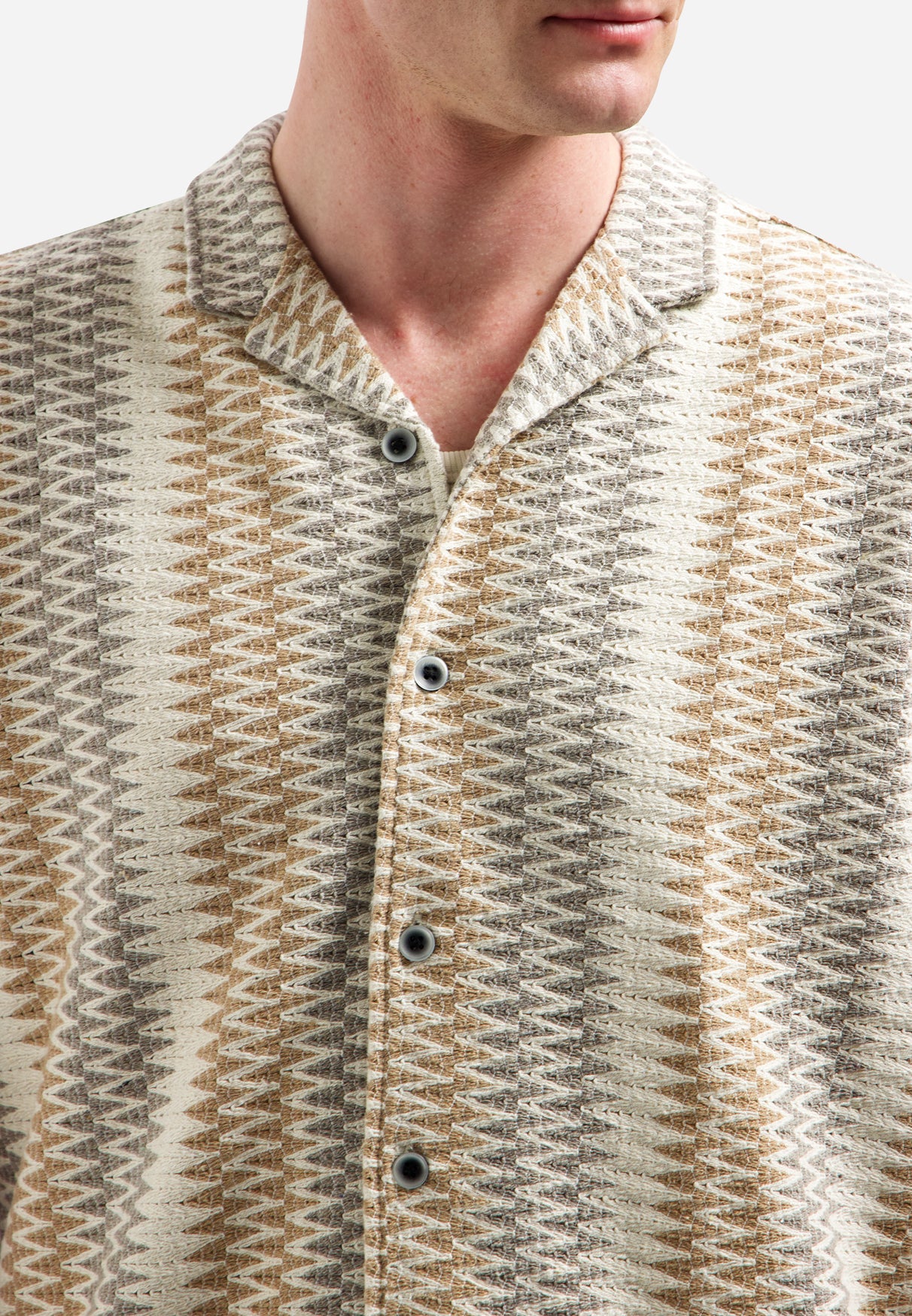 Jacquard shirt met korte mouwen | Kit