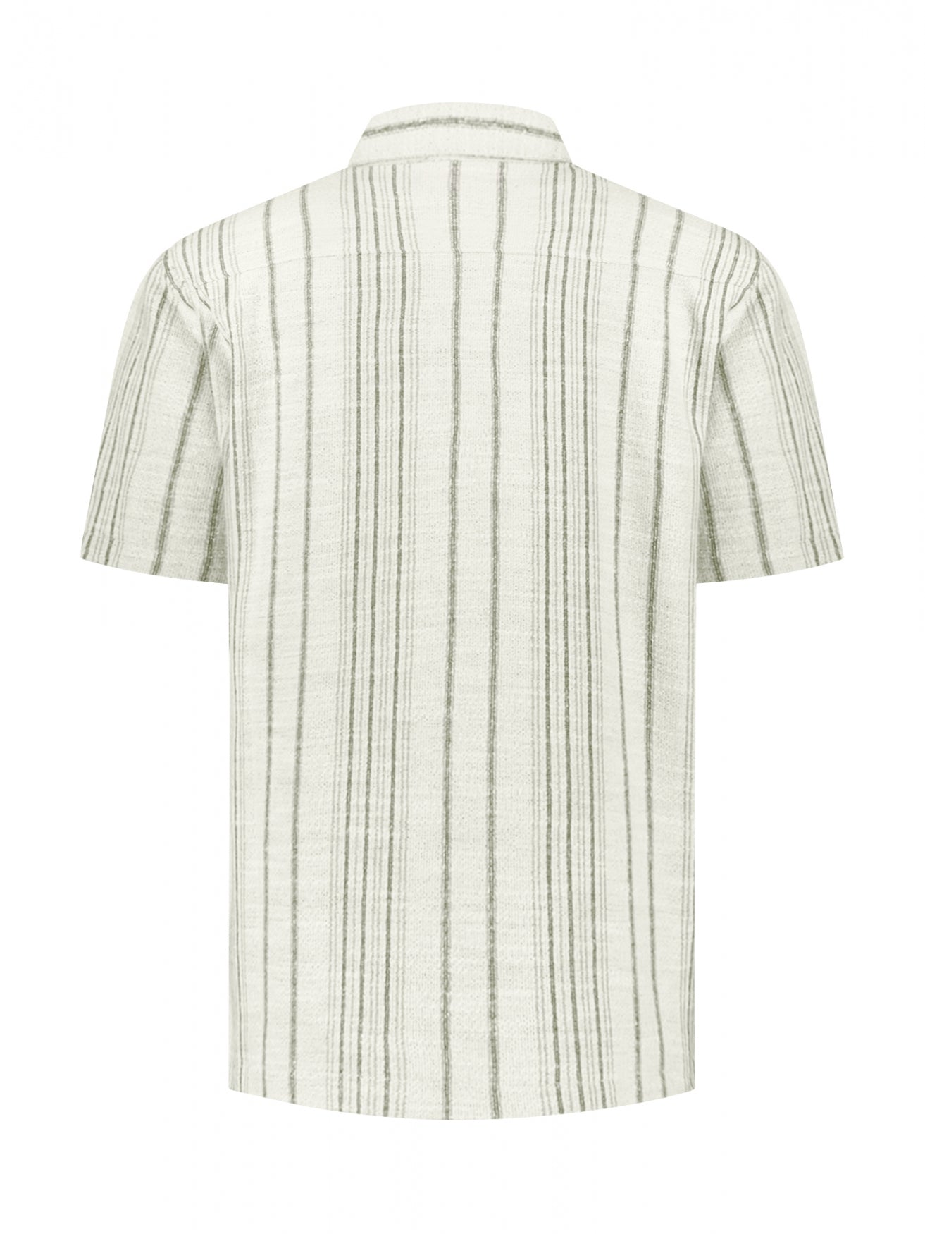 Jacquard overhemd met streep | Desert