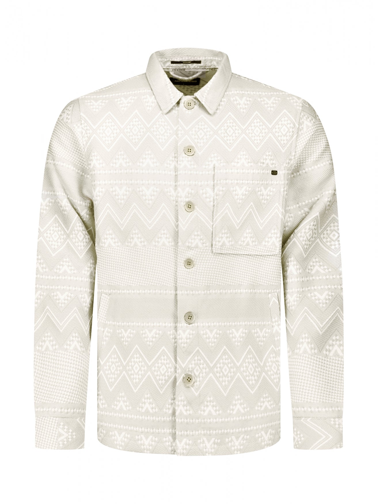 Jacquard overshirt | Taupe