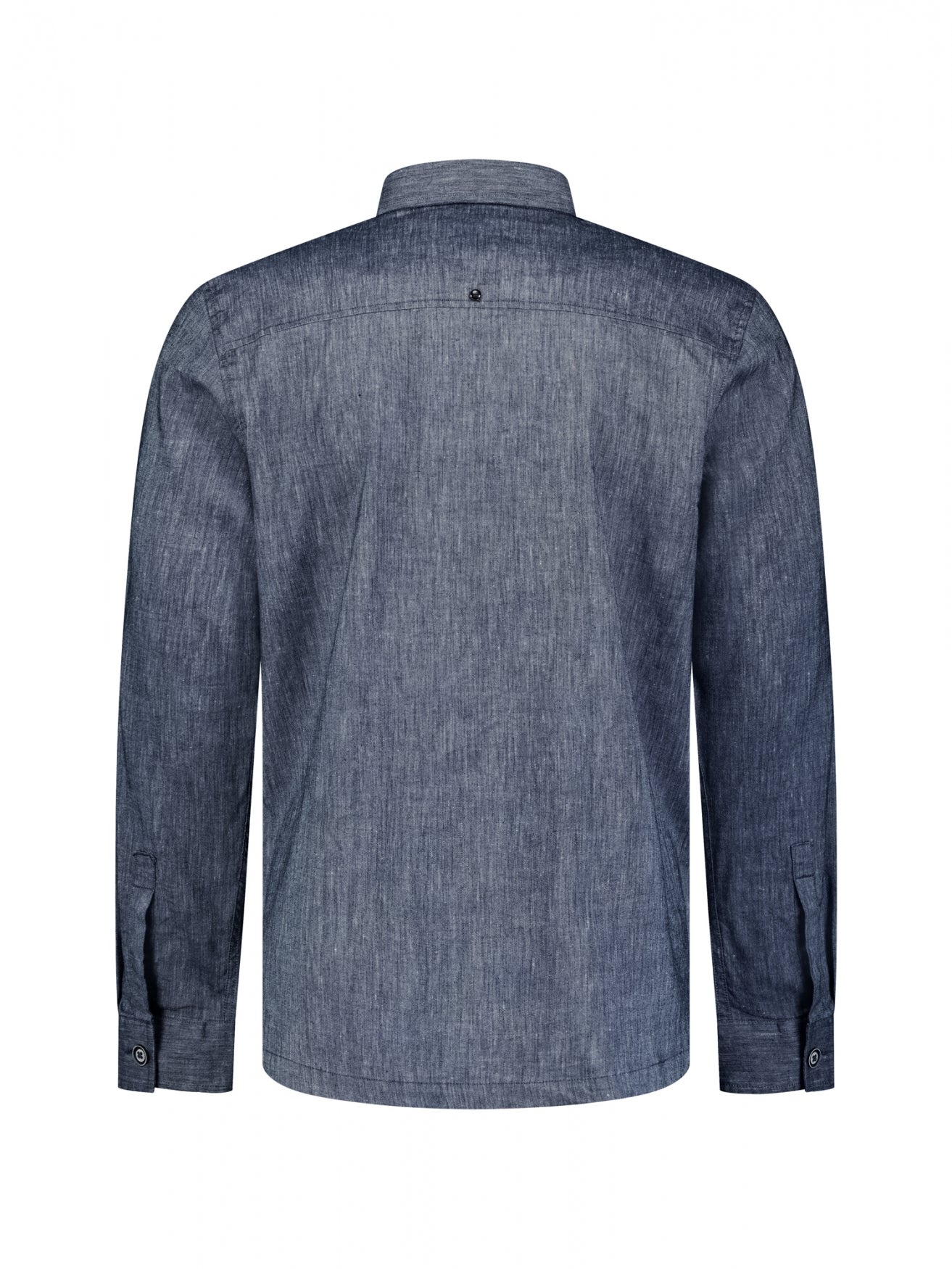 Tweekleurig linnen overshirt | Night
