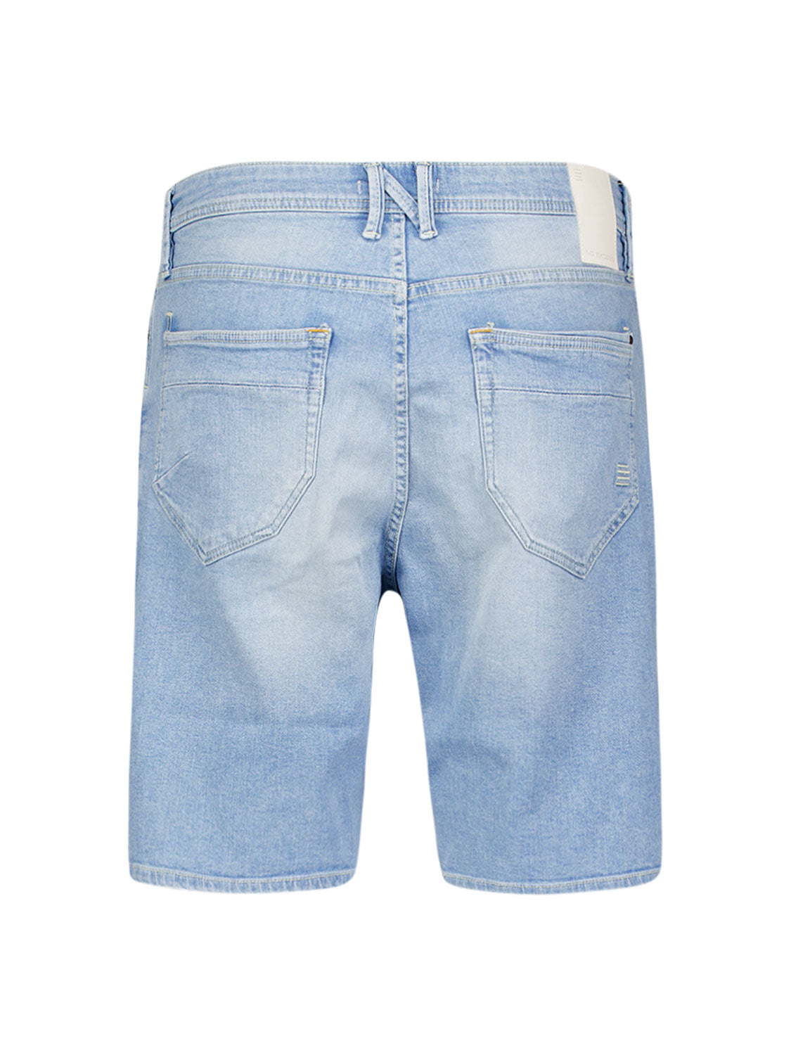 Relaxed denim short | Bleach Denim