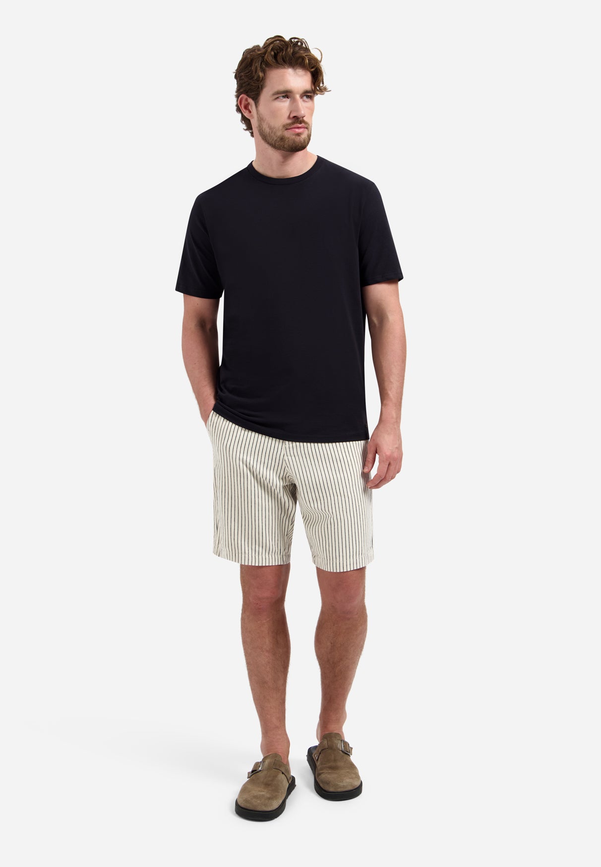 Gestreepte chino short | Kit
