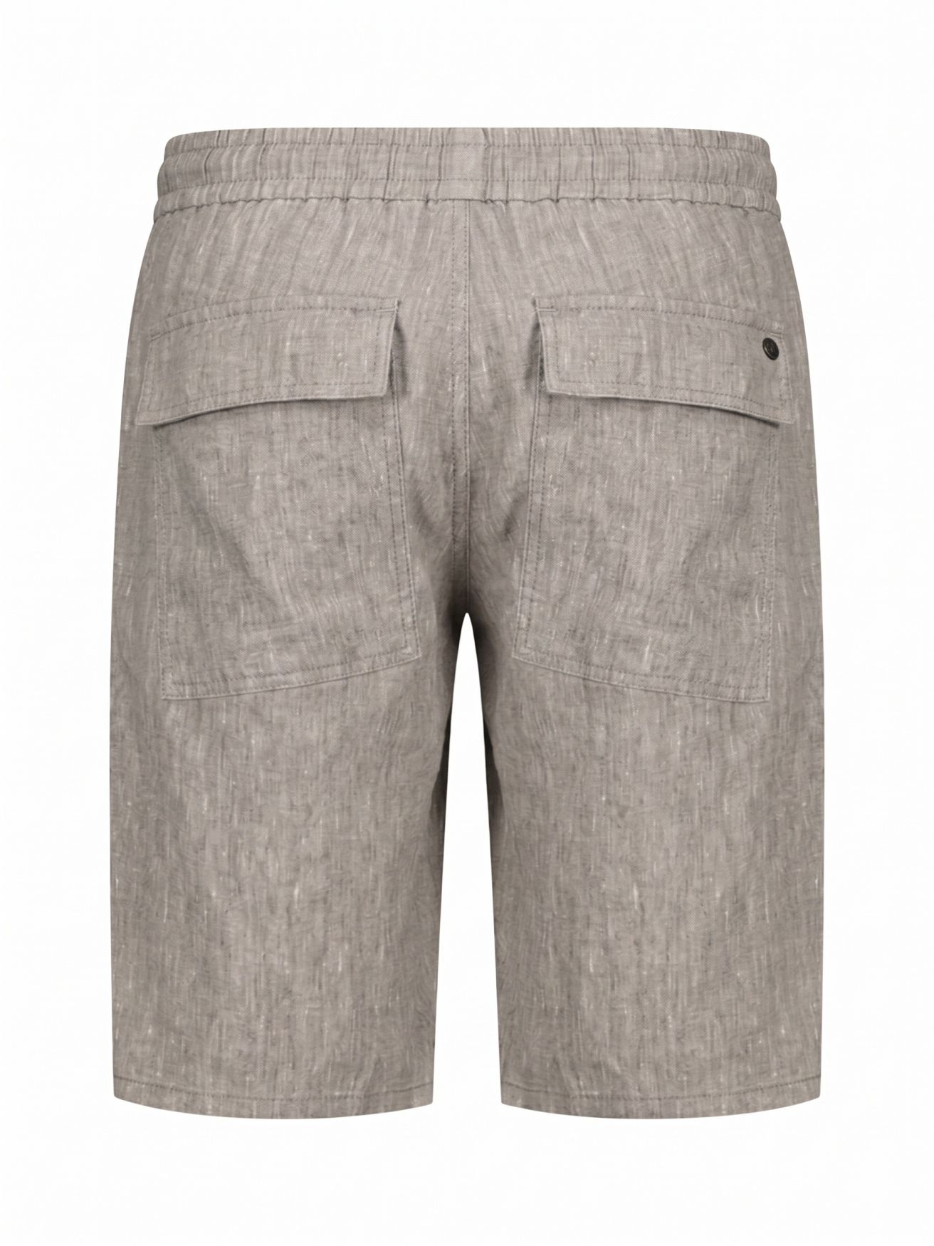 Linnen blend chino short | Taupe