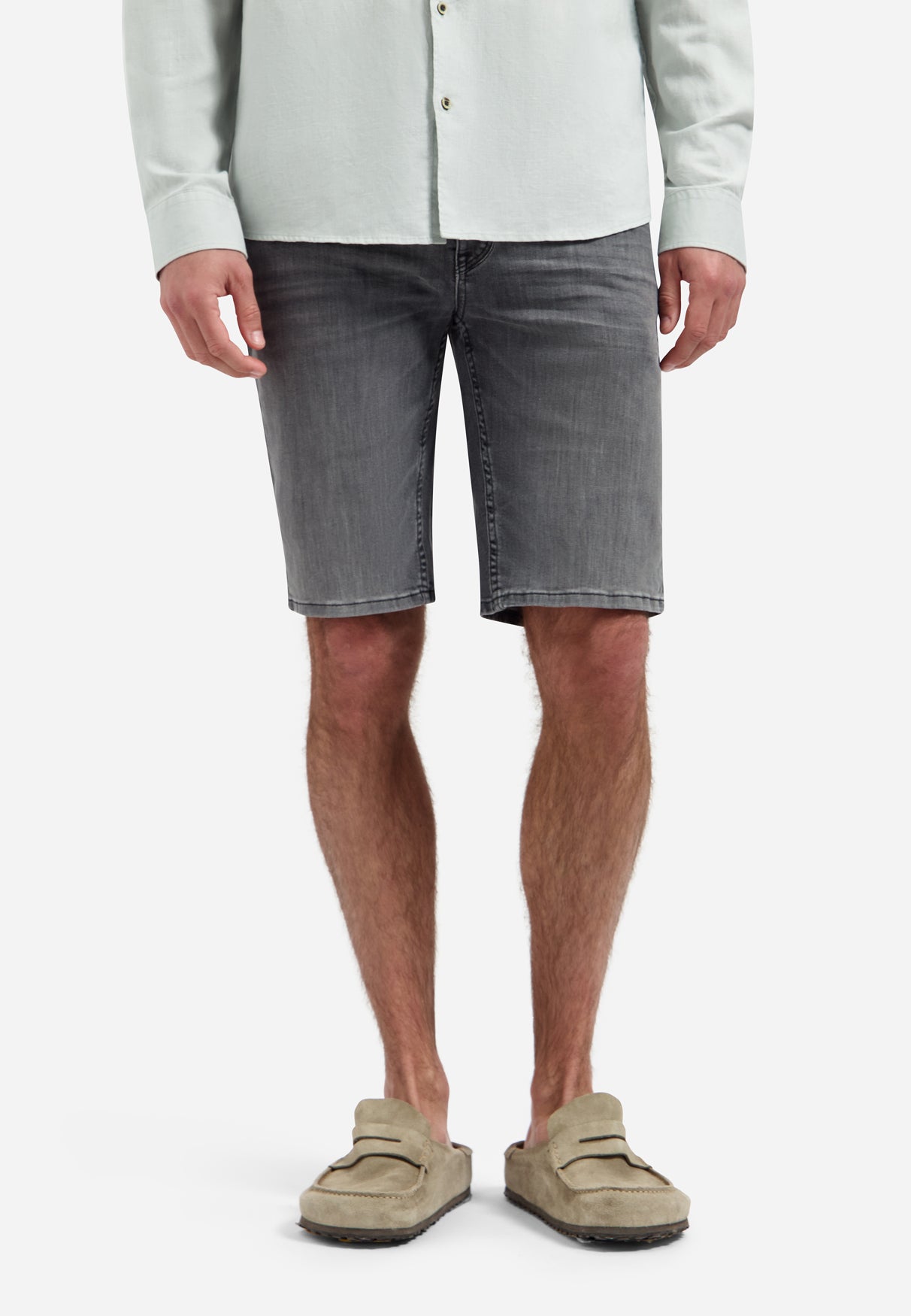 Denim short | Grey Denim