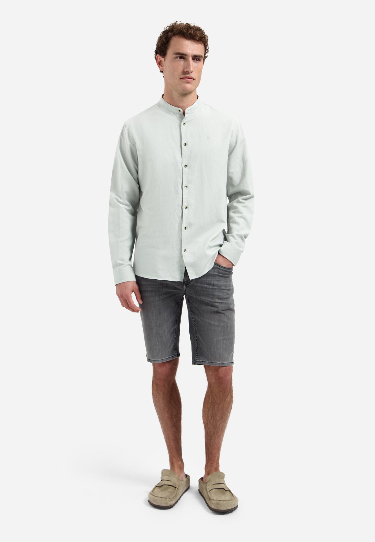 Denim short | Grey Denim