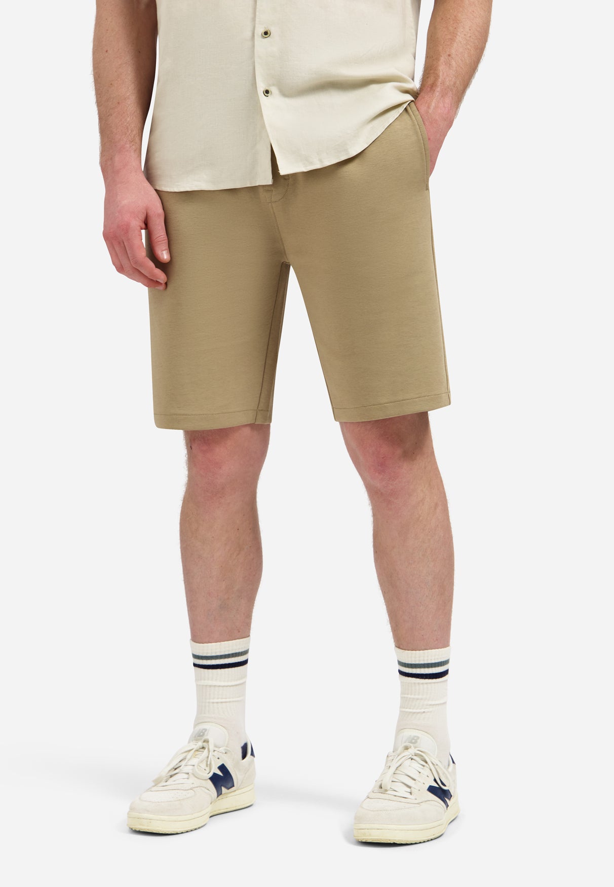 Interlock jersey short | Taupe