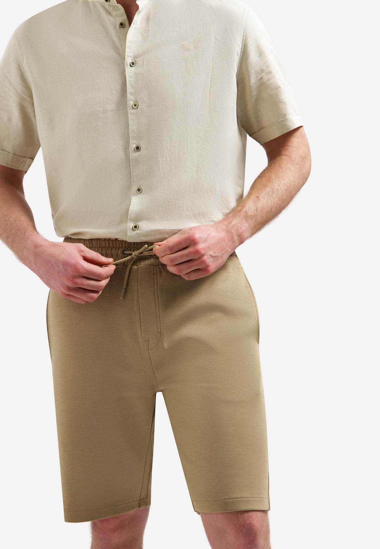 Interlock jersey short | Taupe