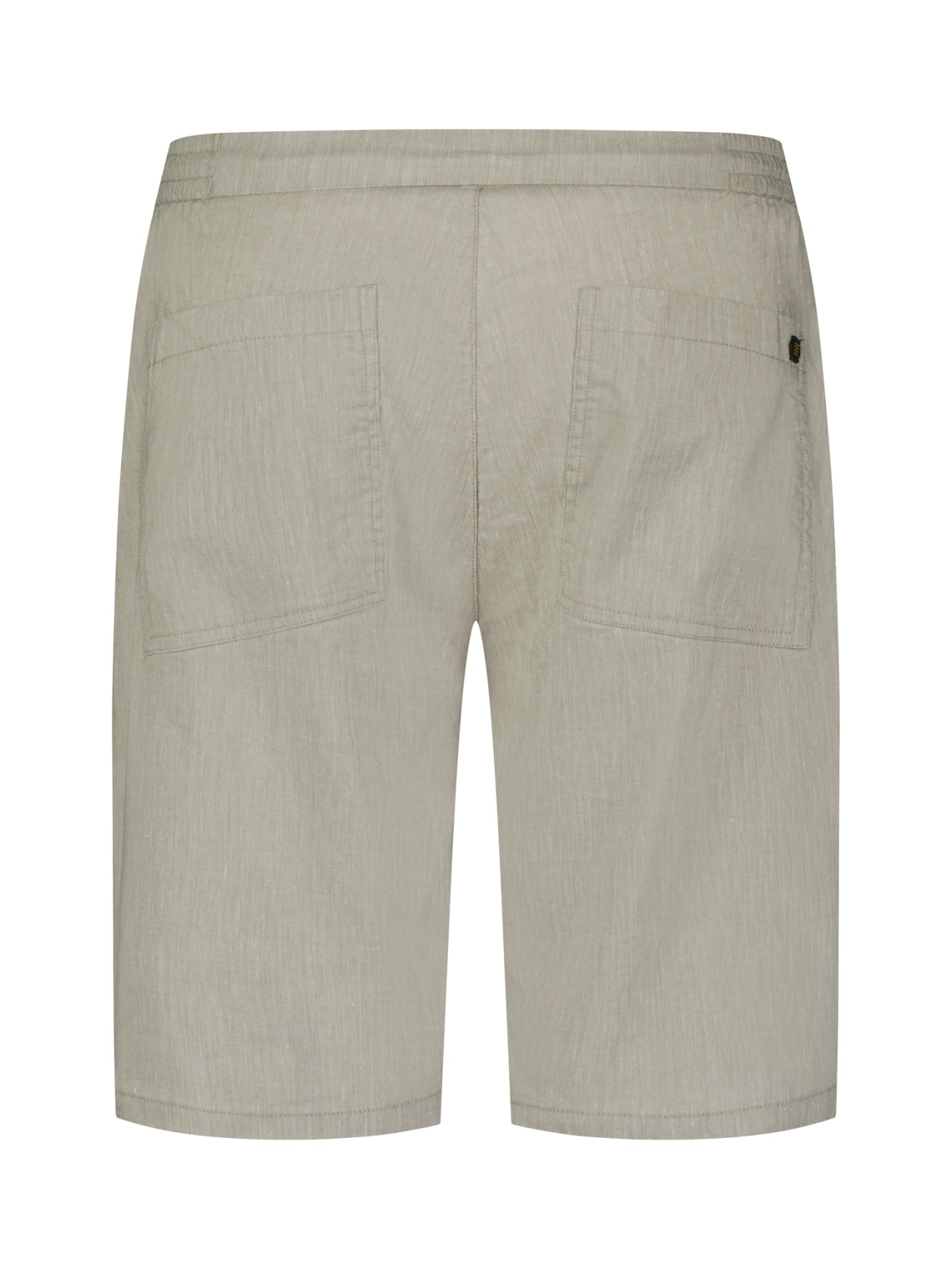 Chino short met linnen | Taupe