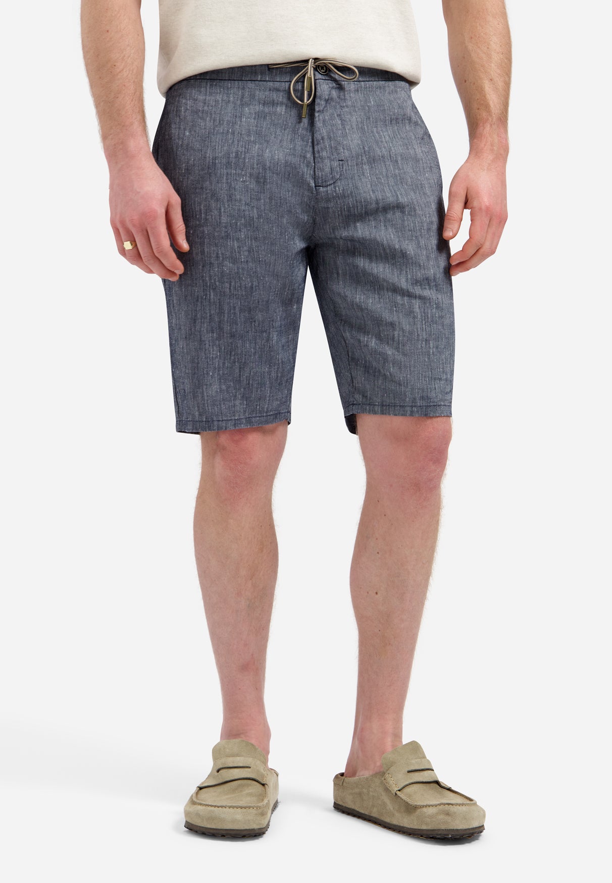 Chino short met linnen | Night