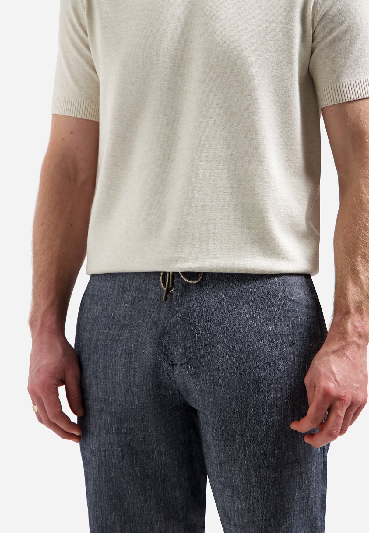Chino short met linnen | Night