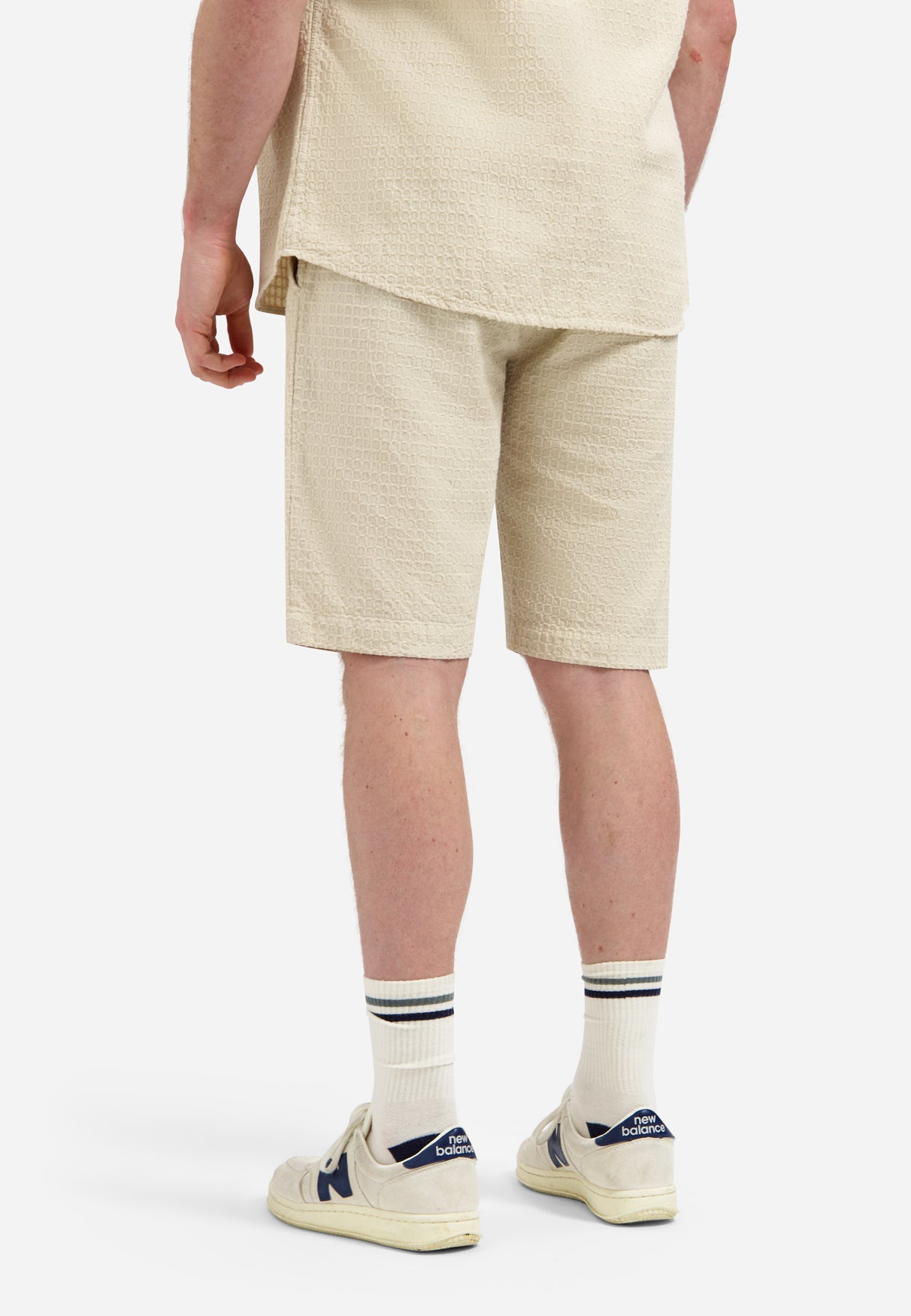 Jacquard chino short | Desert