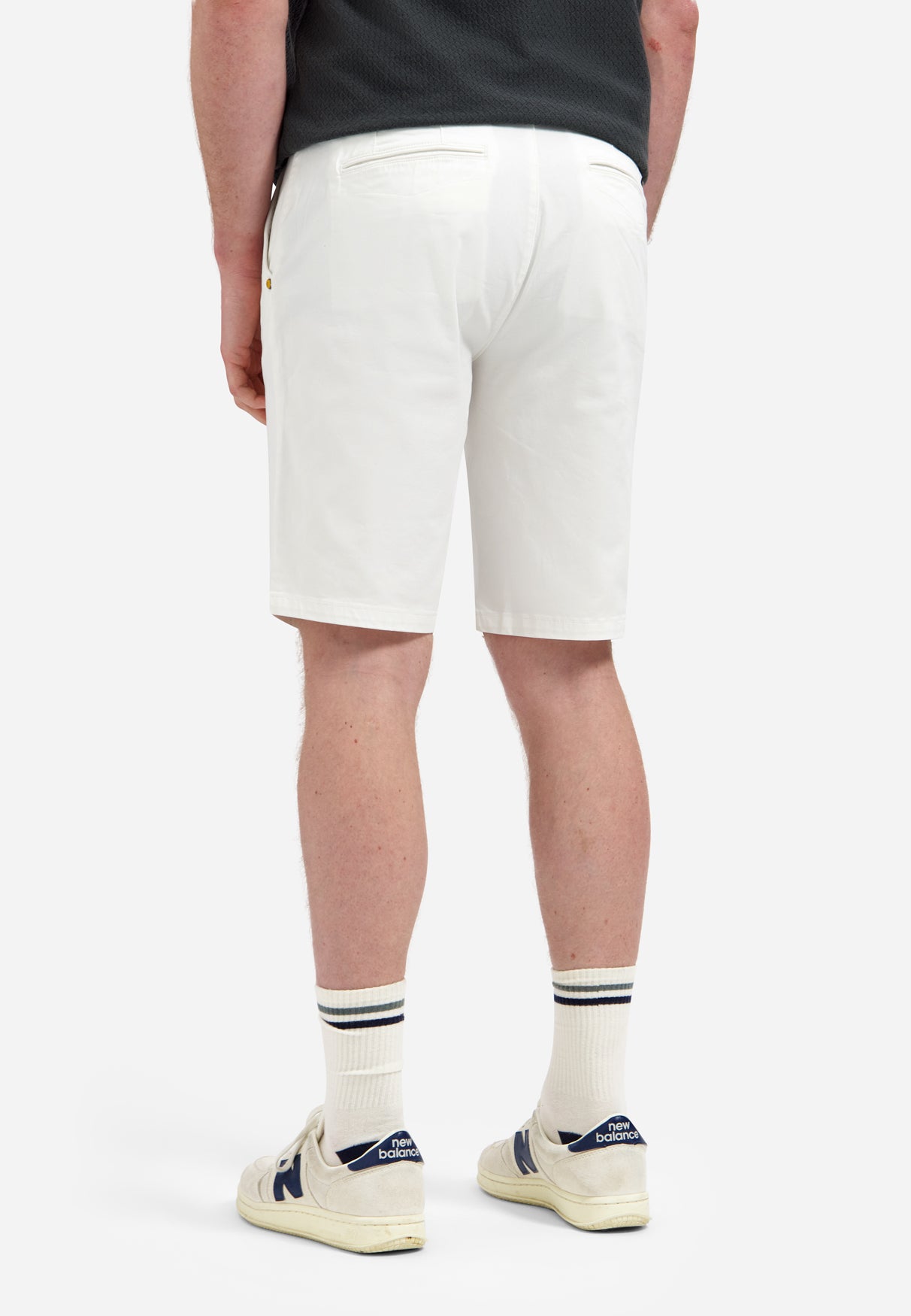 Stretch chino short | White