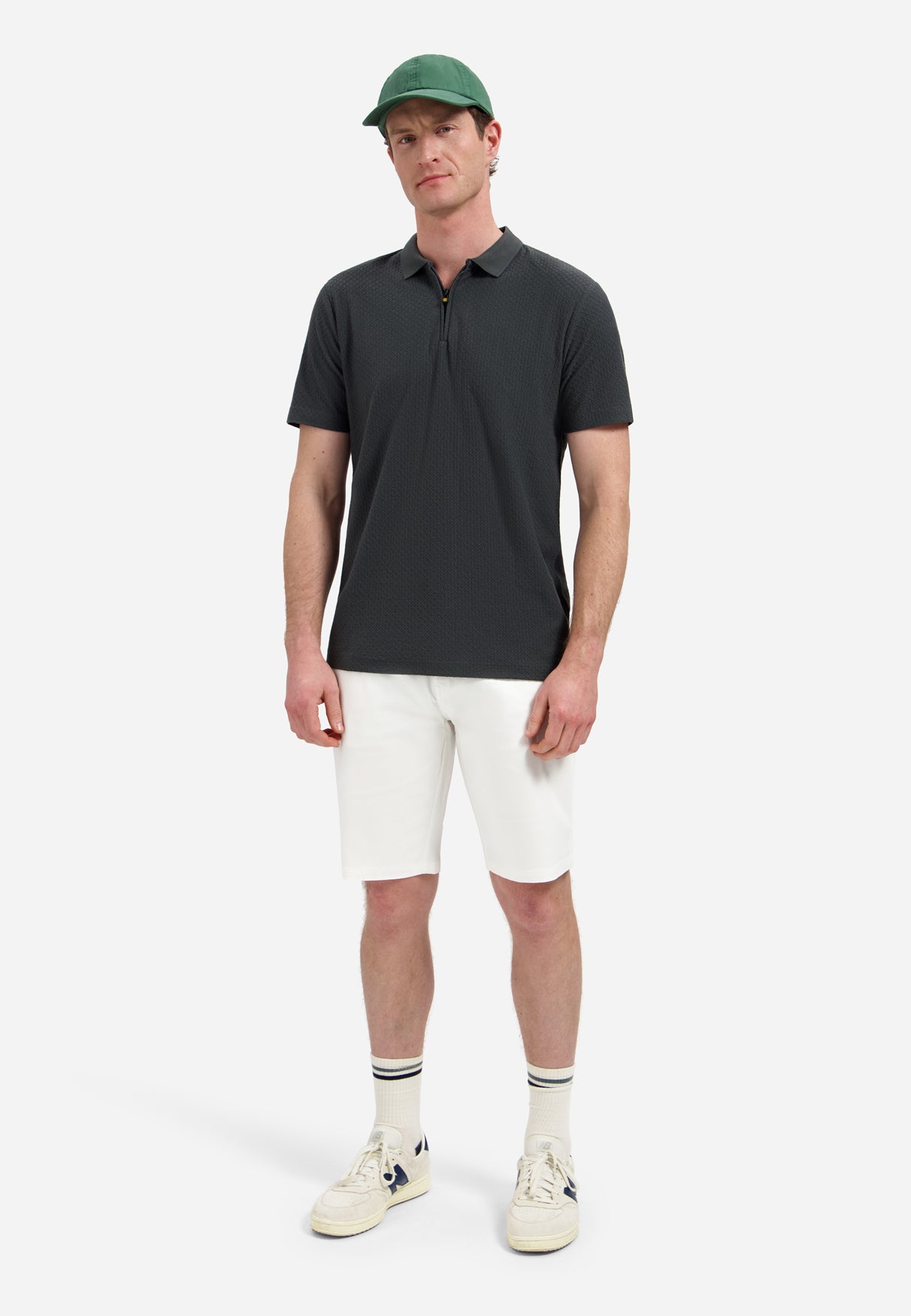Stretch chino short | White