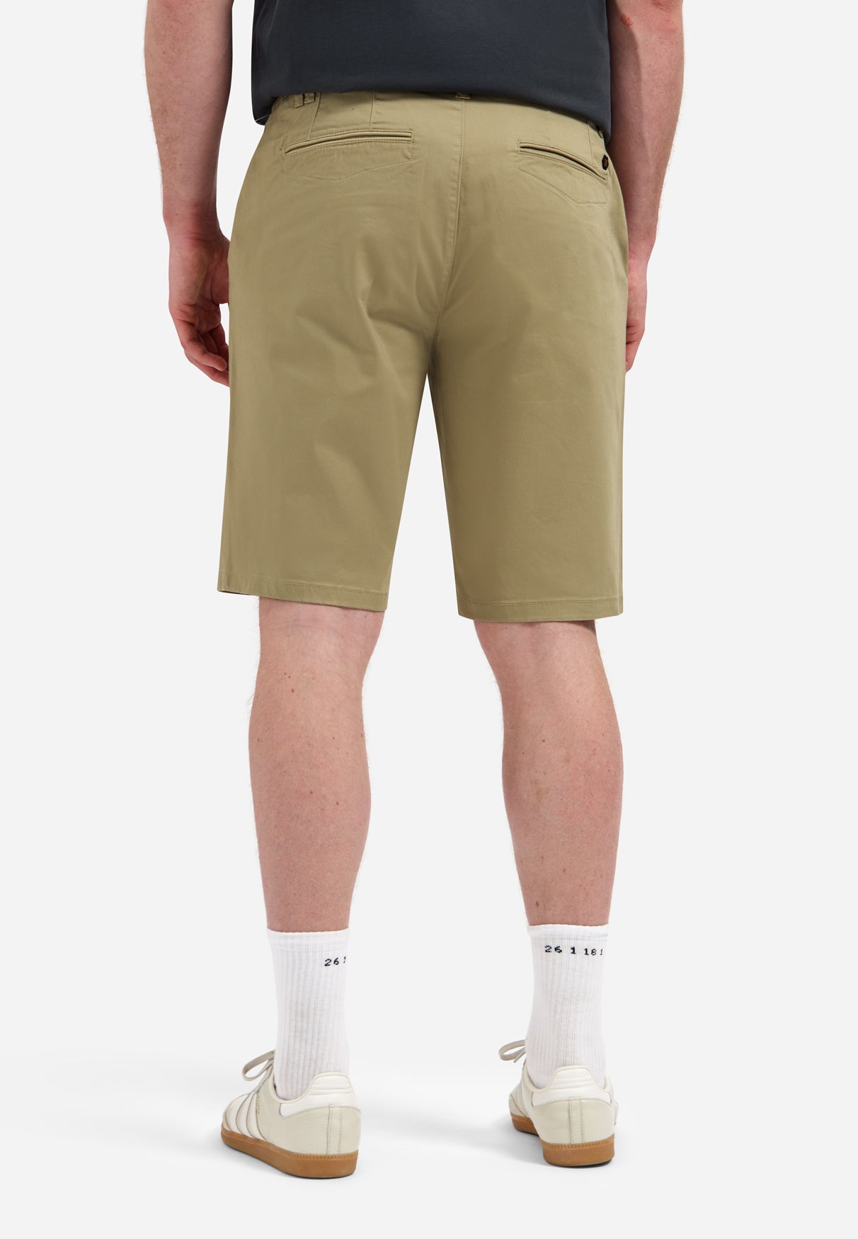 Stretch chino shorts | Taupe