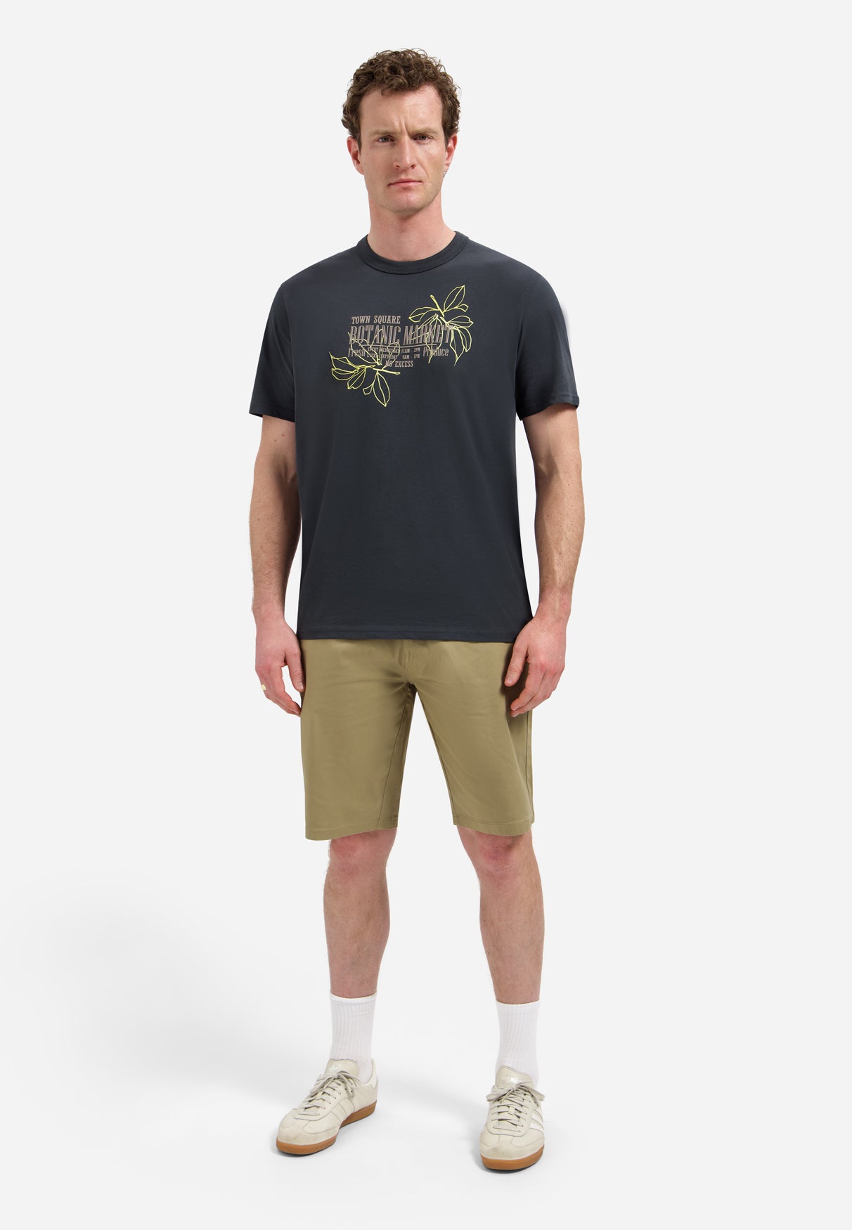 Stretch chino shorts | Taupe