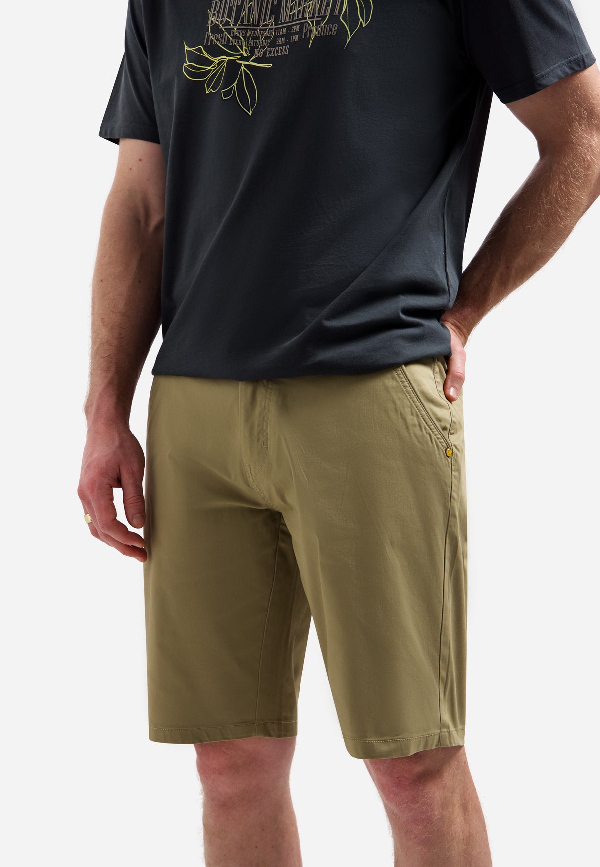 Stretch chino short | Taupe
