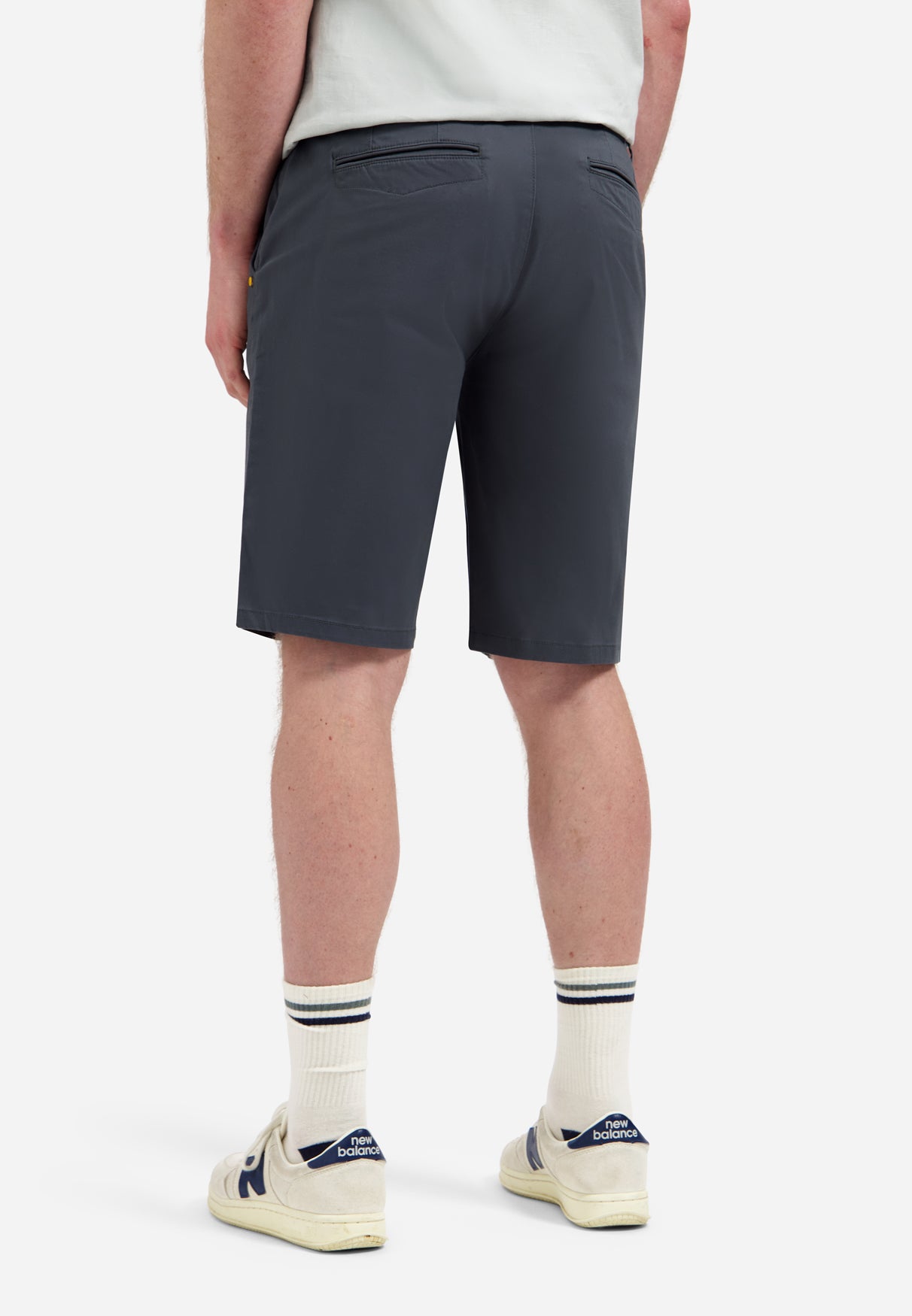 Stretch chino shorts | Dark Steel