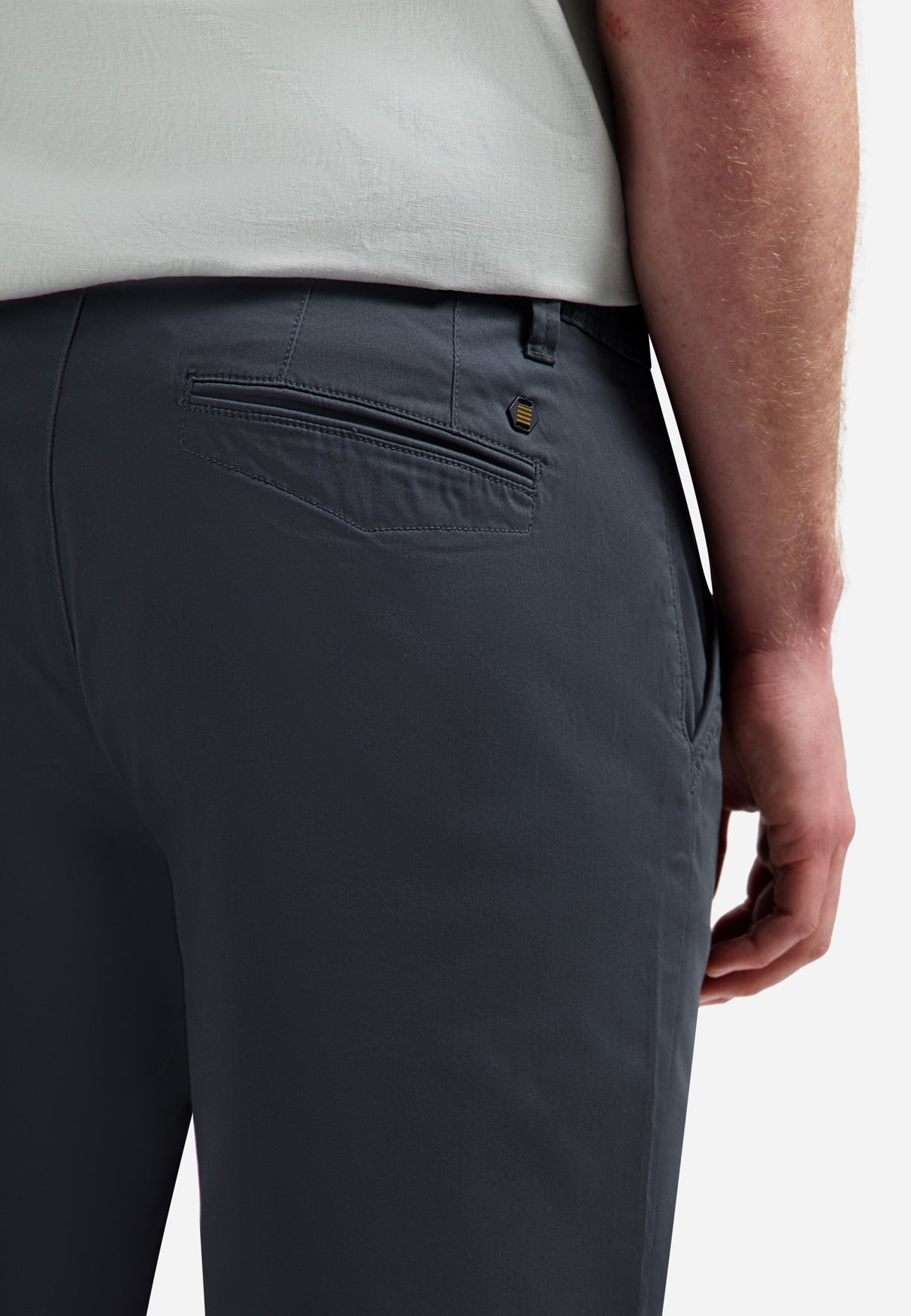 Stretch chino short | Dark Steel