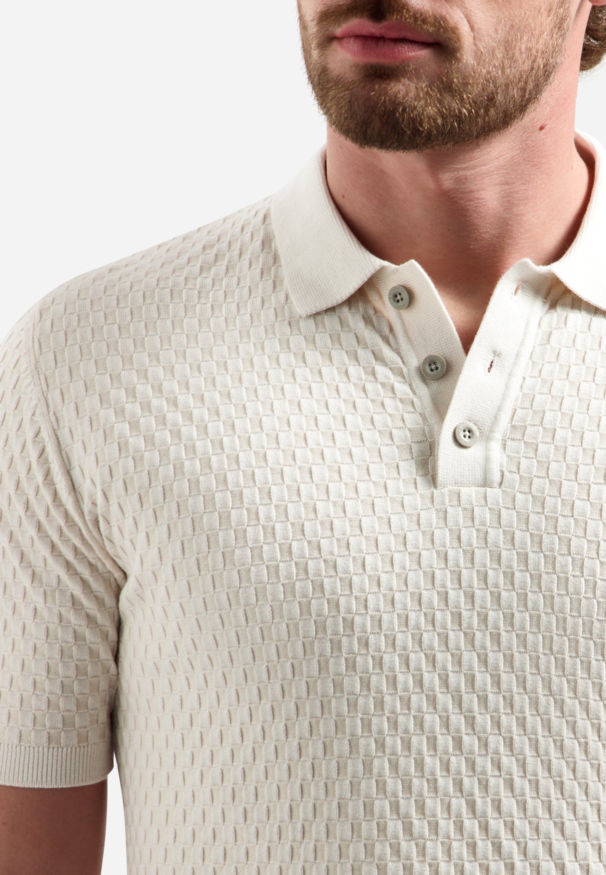 Gestreepte T-shirt met ronde hals en korte mouwen | White