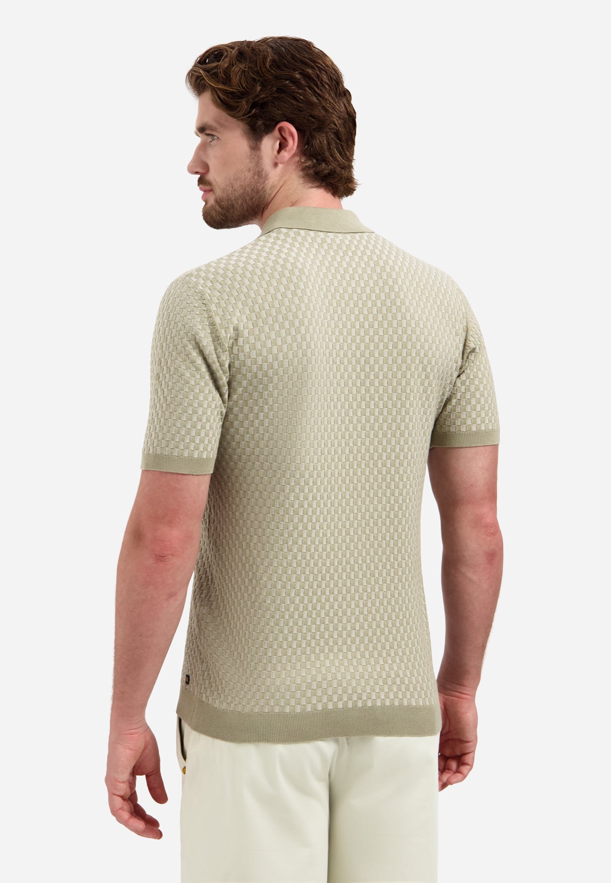 Polo met korte mouwen en knopen | Taupe