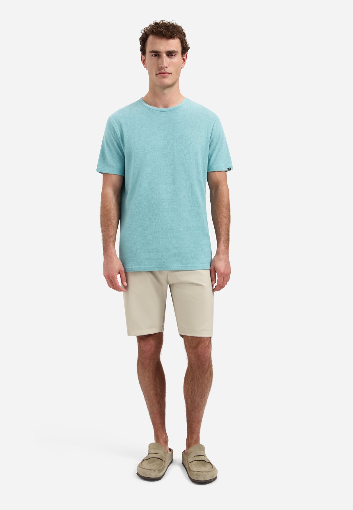T-shirt met ronde hals en korte mouwen | Seablue