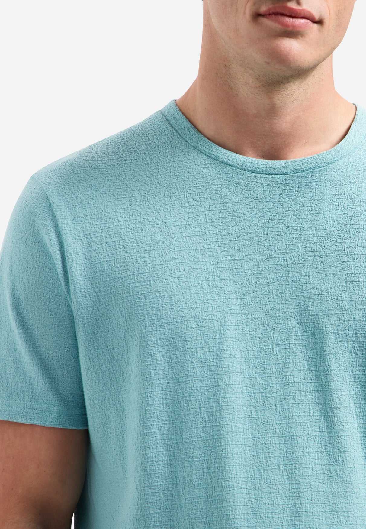 Gestreepte T-shirt met ronde hals en korte mouwen | White