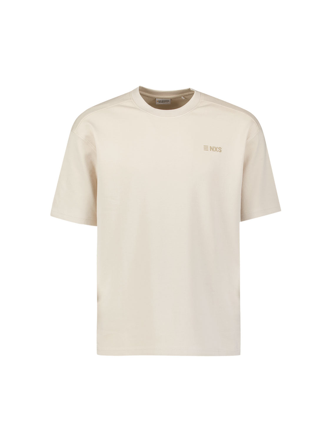 T-shirt met korte mouwen en ronde hals met rugprint | Stone