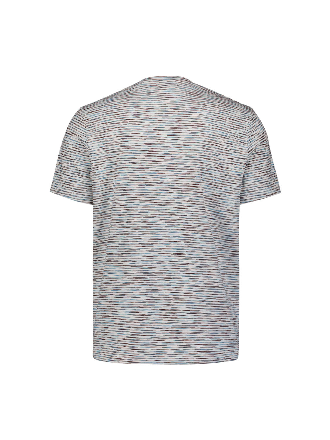 Gestreepte T-shirt met ronde hals en korte mouwen | White