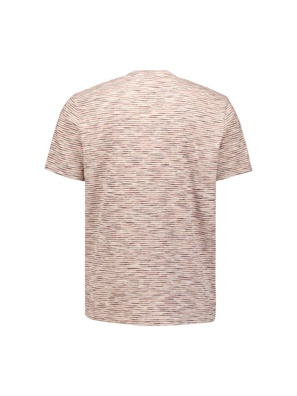 Gestreepte T-shirt met ronde hals en korte mouwen | Stone